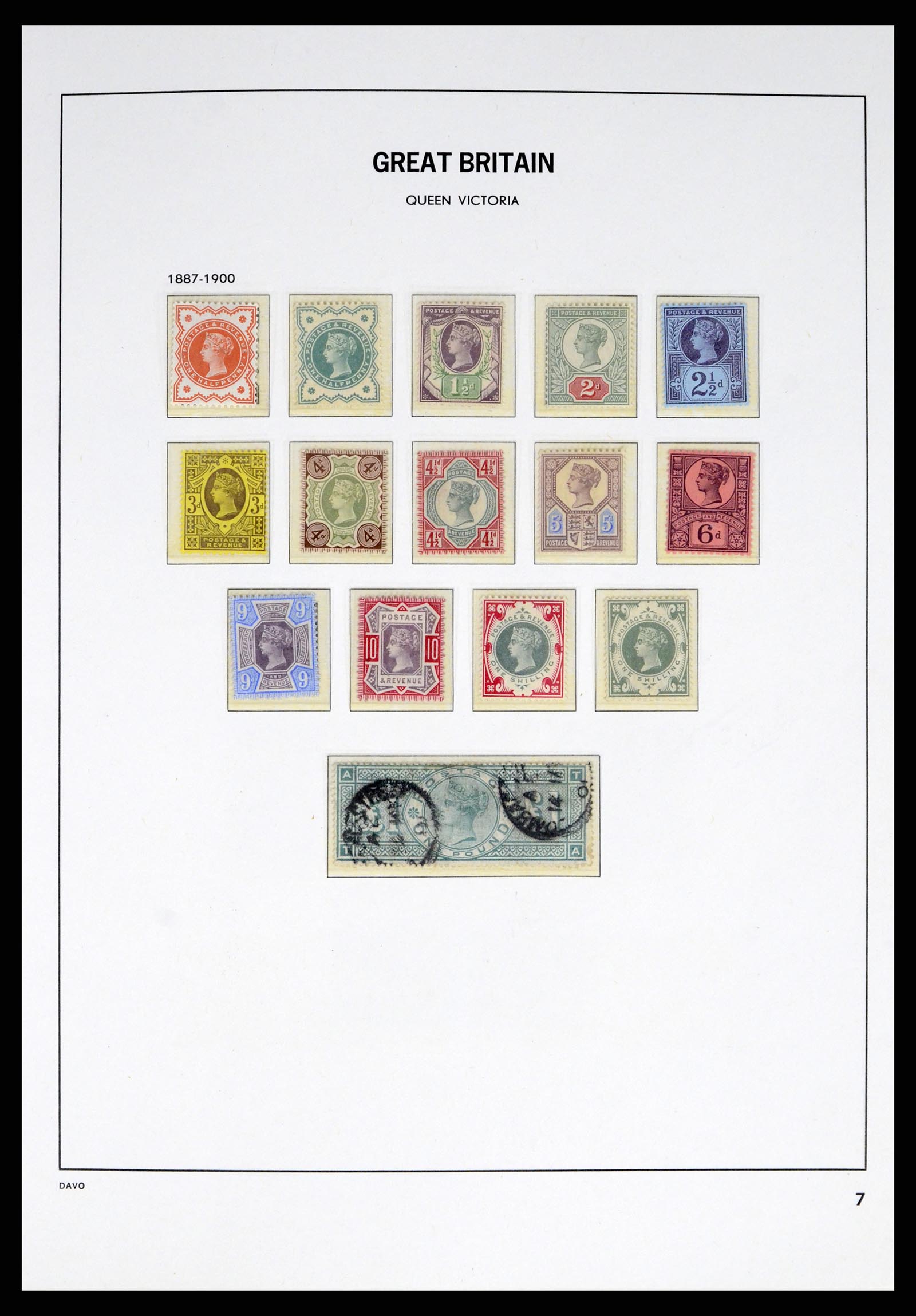 38060 0007 - Stamp collection 38060 Great Britain 1841-1970.