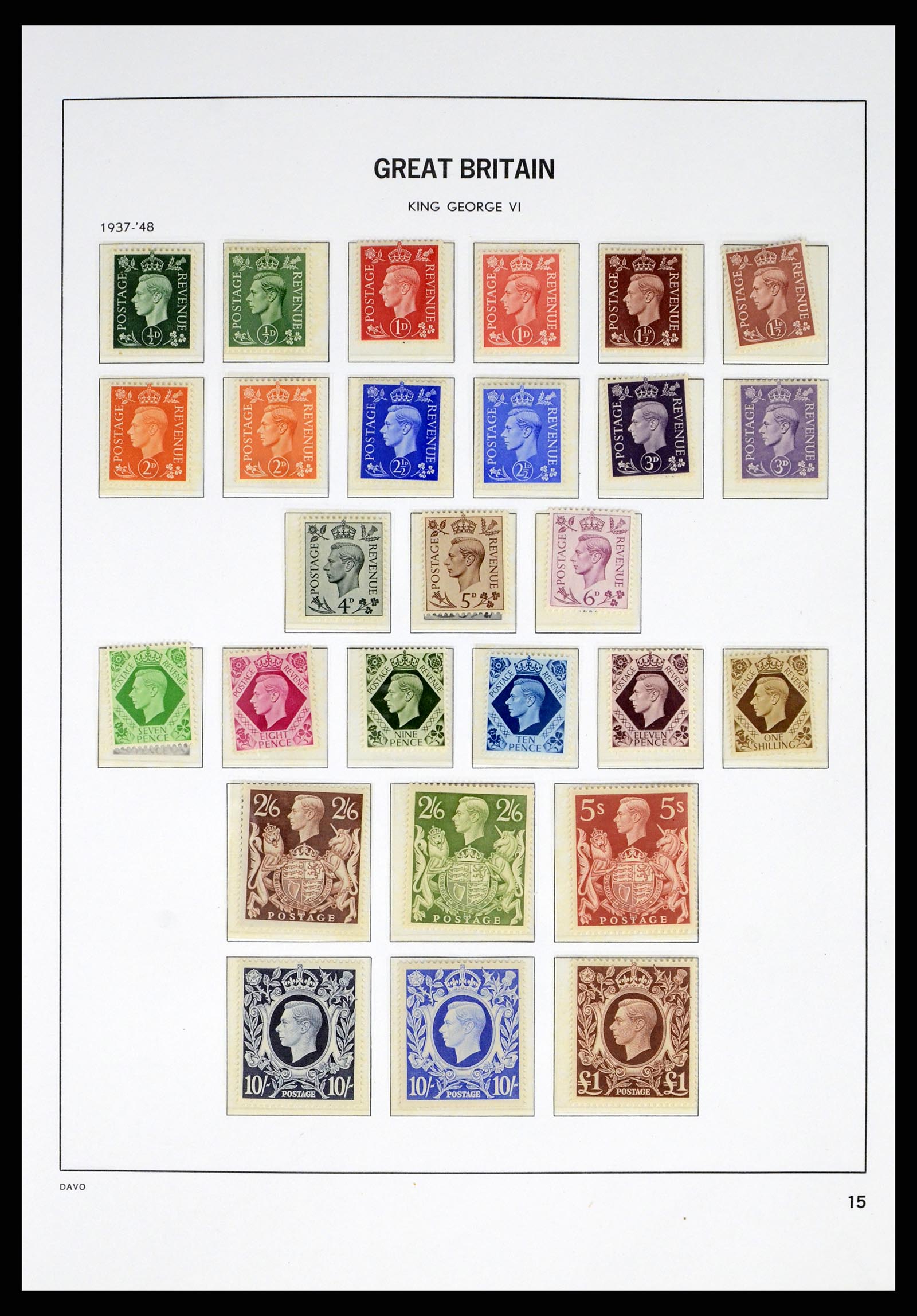 38060 0015 - Stamp collection 38060 Great Britain 1841-1970.