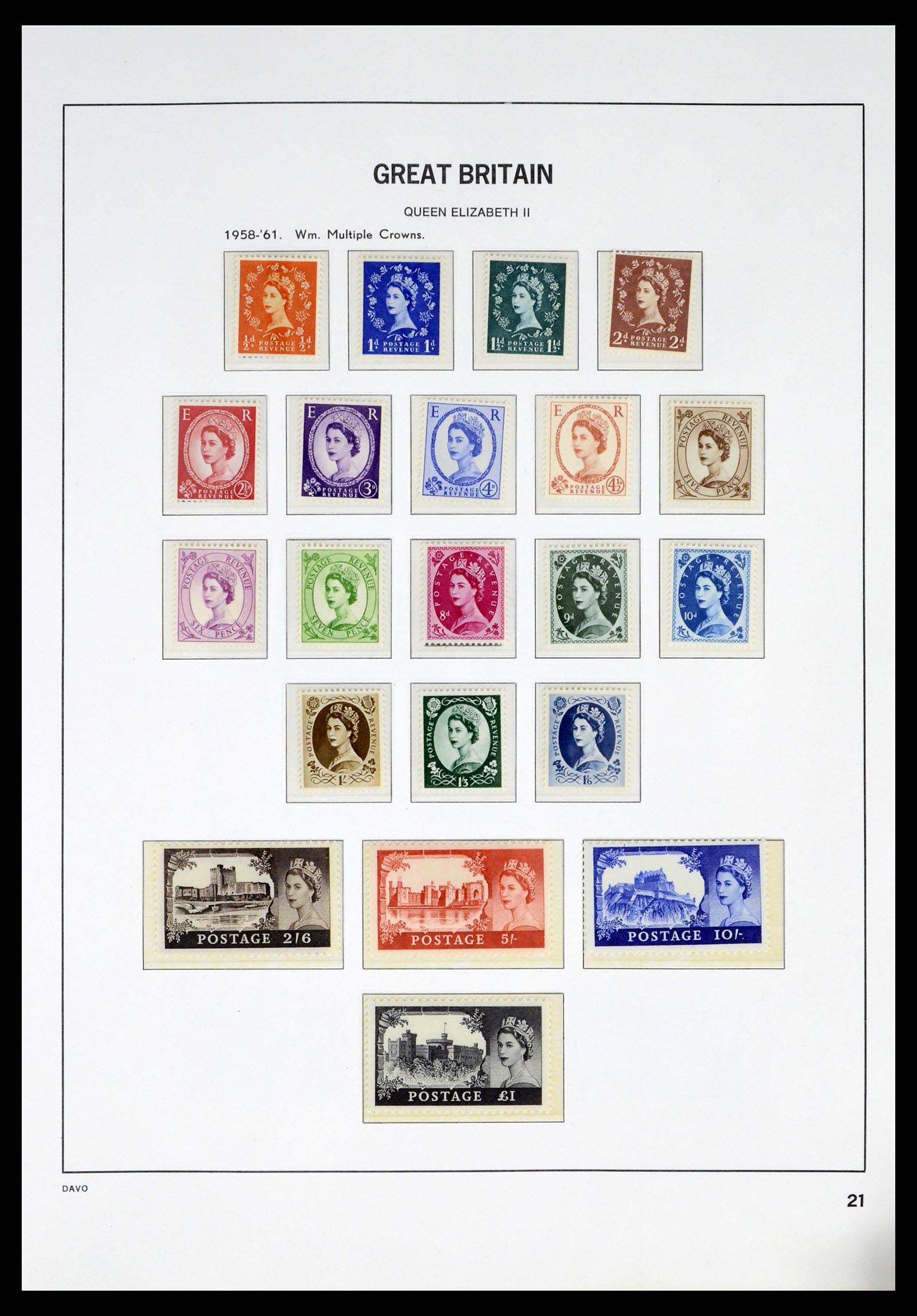 38060 0021 - Postzegelverzameling 38060 Engeland 1841-1970.
