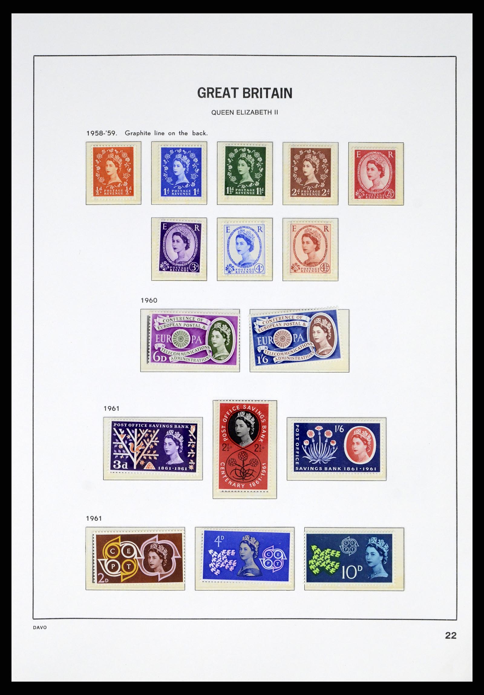 38060 0022 - Stamp collection 38060 Great Britain 1841-1970.