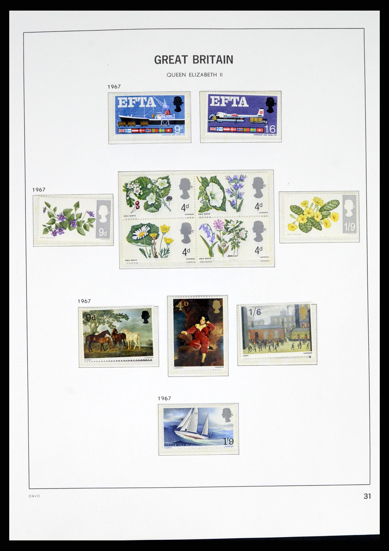 38060 0040 - Postzegelverzameling 38060 Engeland 1841-1970.