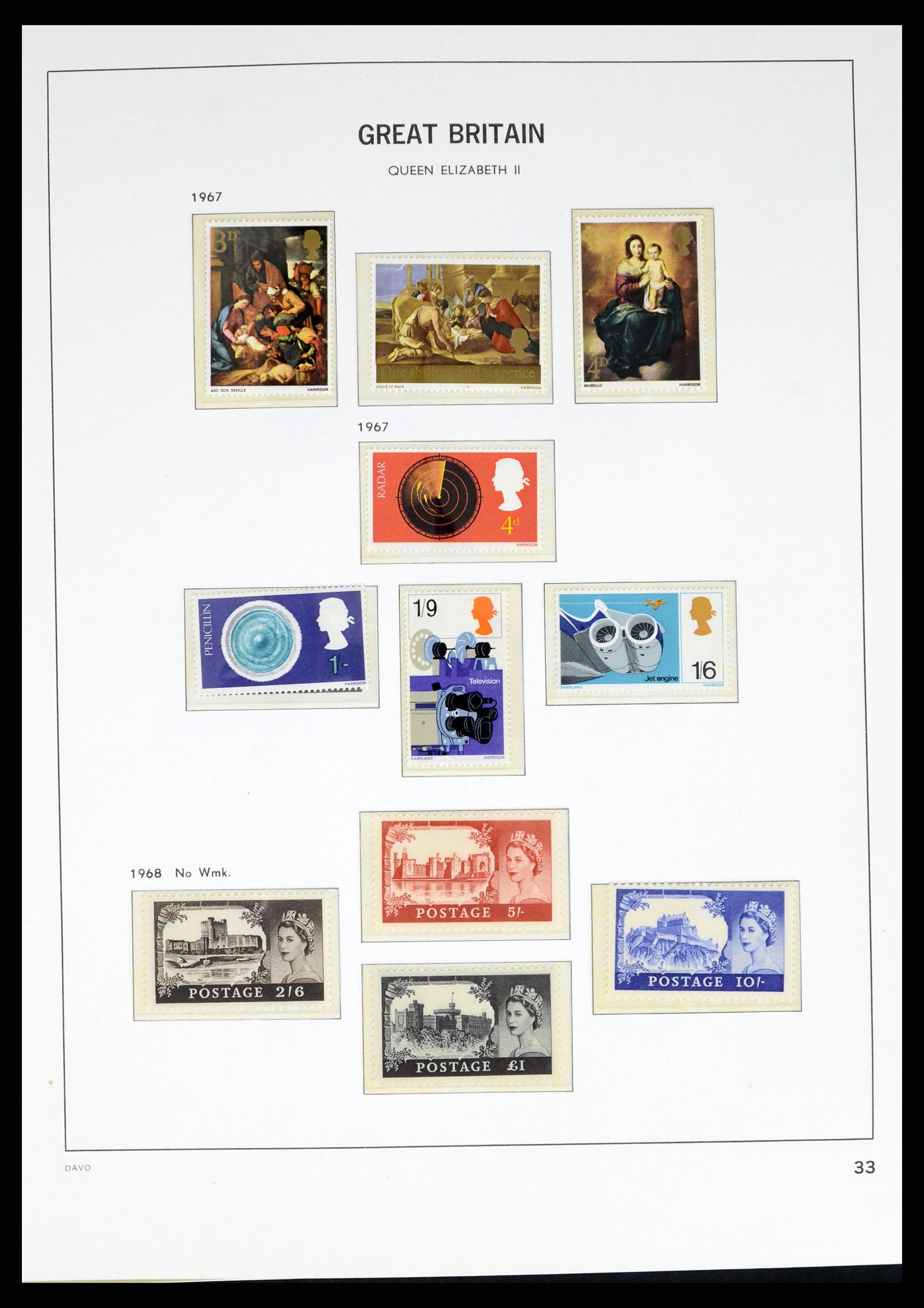 38060 0044 - Stamp collection 38060 Great Britain 1841-1970.