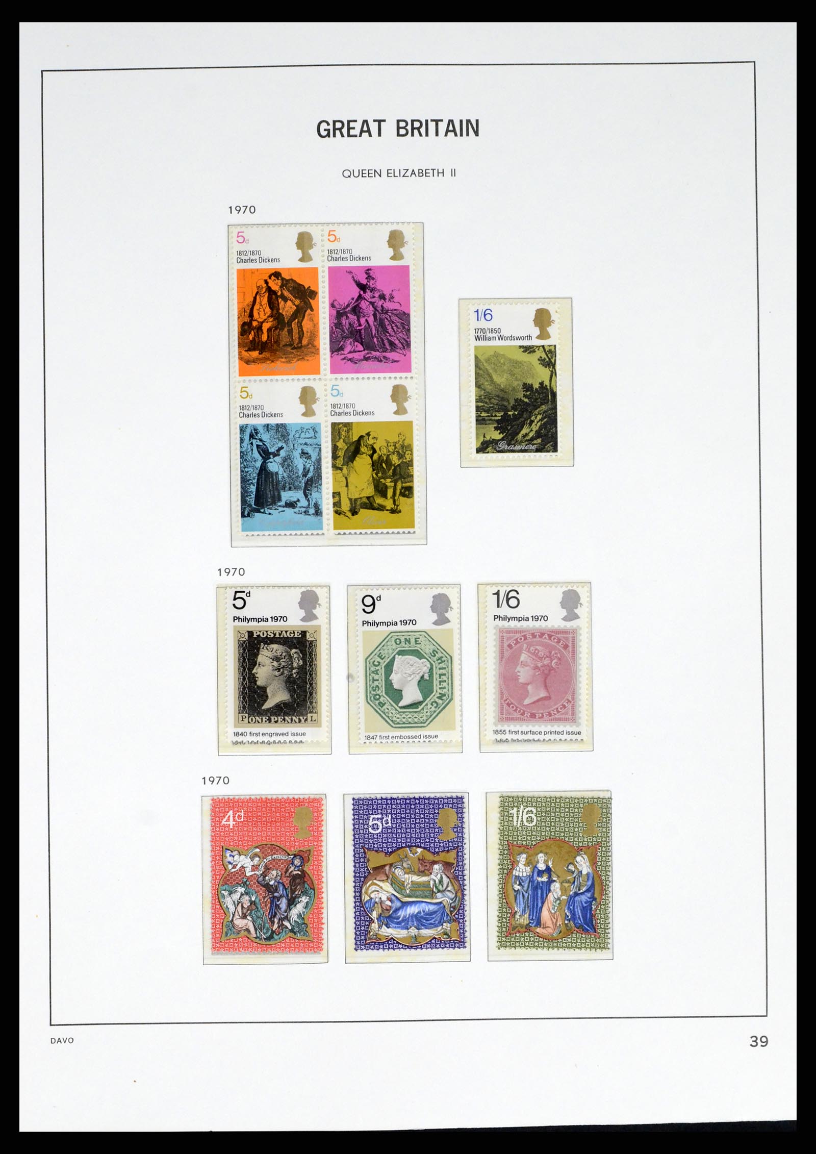 38060 0050 - Postzegelverzameling 38060 Engeland 1841-1970.