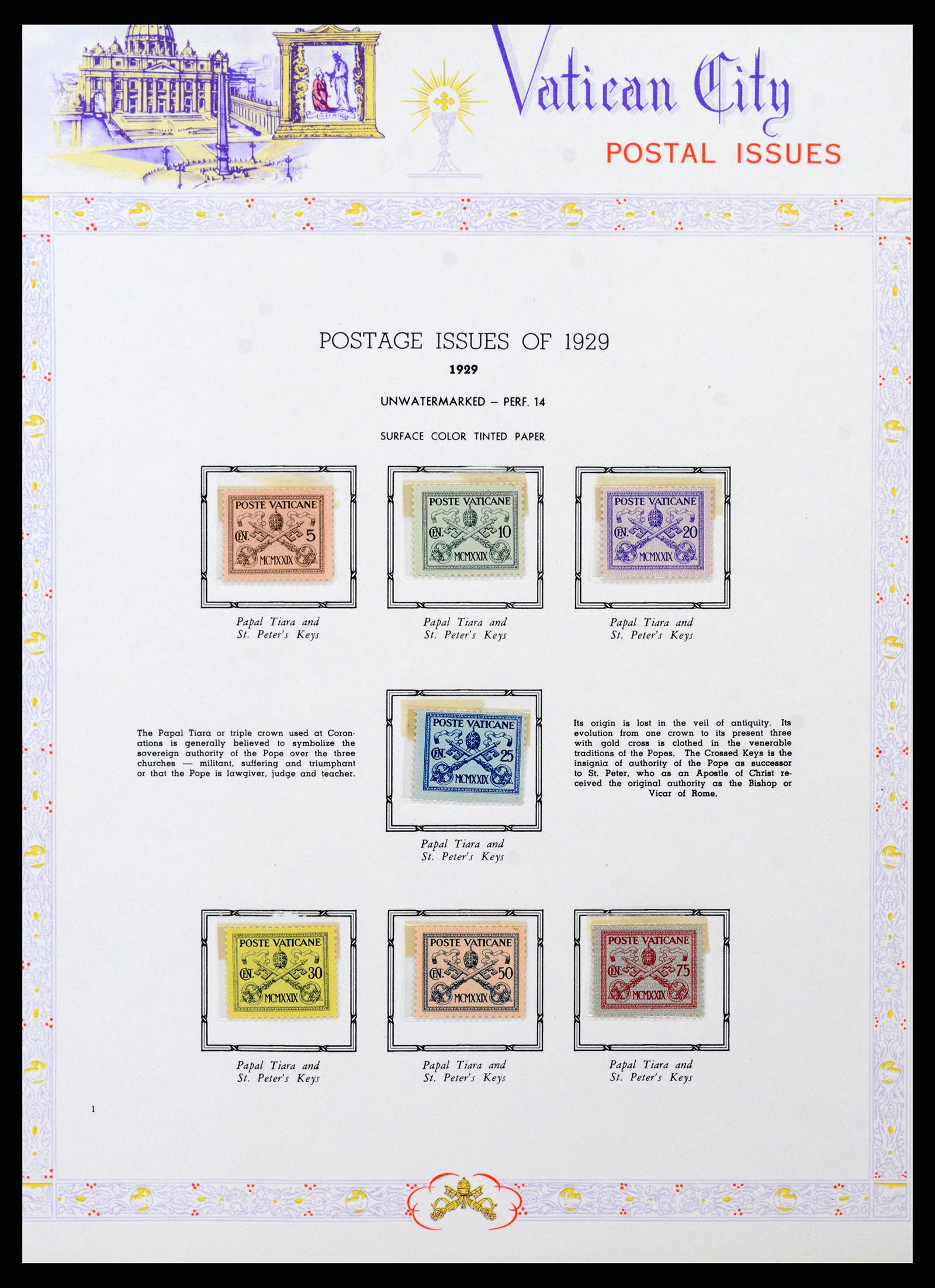 38062 001 - Postzegelverzameling 38062 Vaticaan 1929-1982.