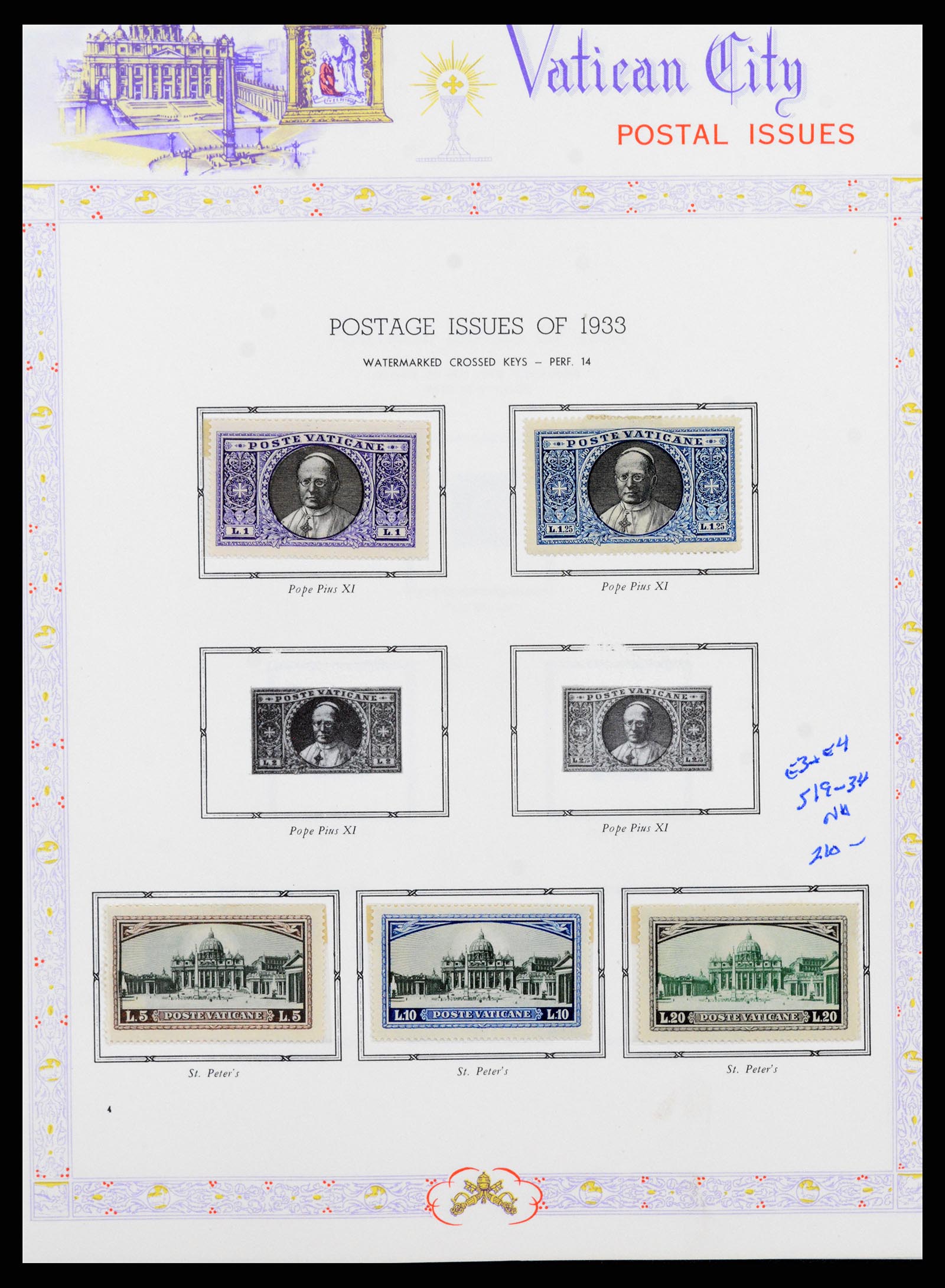 38062 005 - Postzegelverzameling 38062 Vaticaan 1929-1982.