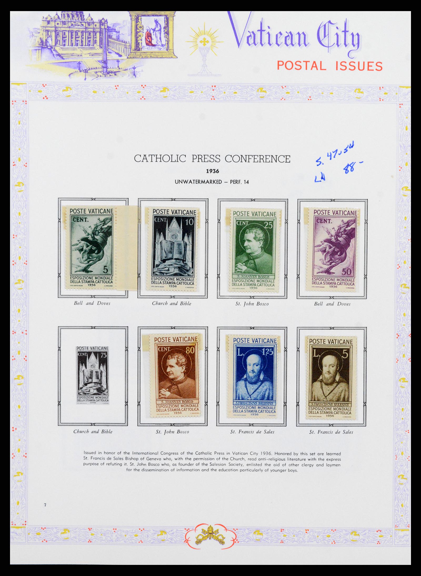 38062 008 - Postzegelverzameling 38062 Vaticaan 1929-1982.