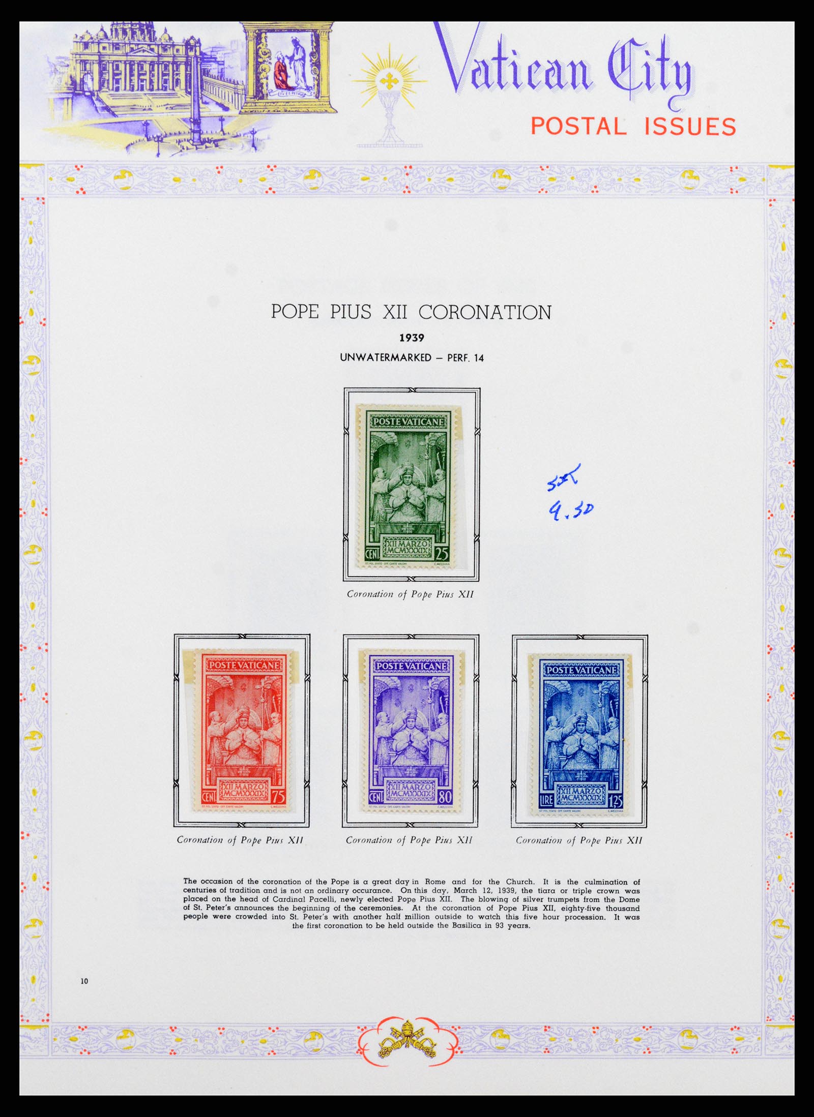 38062 011 - Postzegelverzameling 38062 Vaticaan 1929-1982.