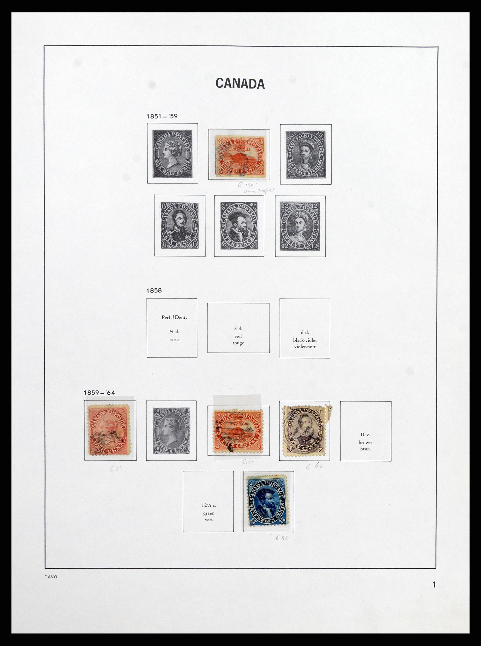 38067 001 - Postzegelverzameling 38067 Canada 1851-1983.