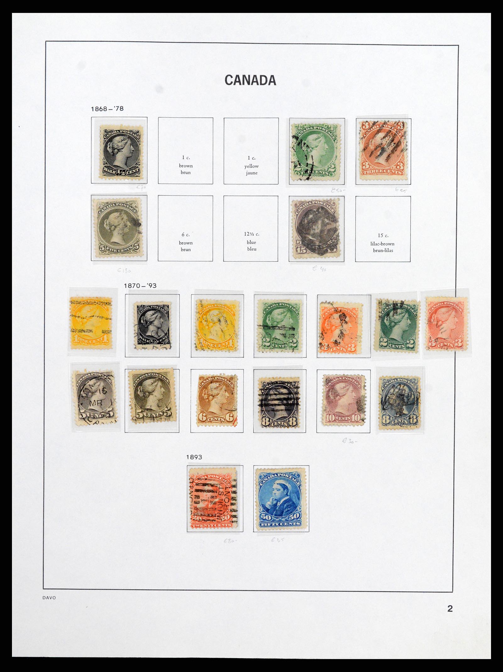 38067 002 - Postzegelverzameling 38067 Canada 1851-1983.
