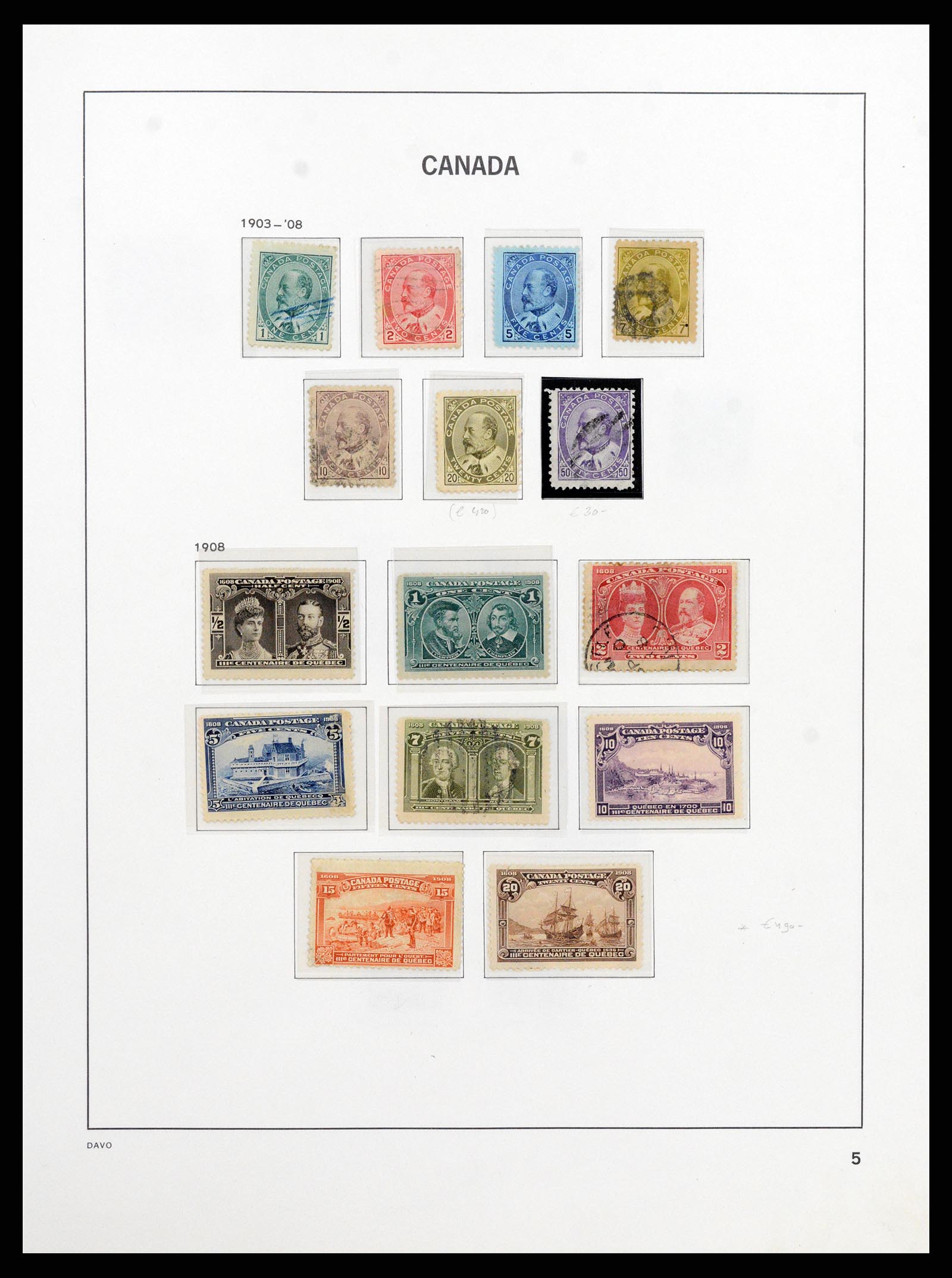 38067 005 - Postzegelverzameling 38067 Canada 1851-1983.