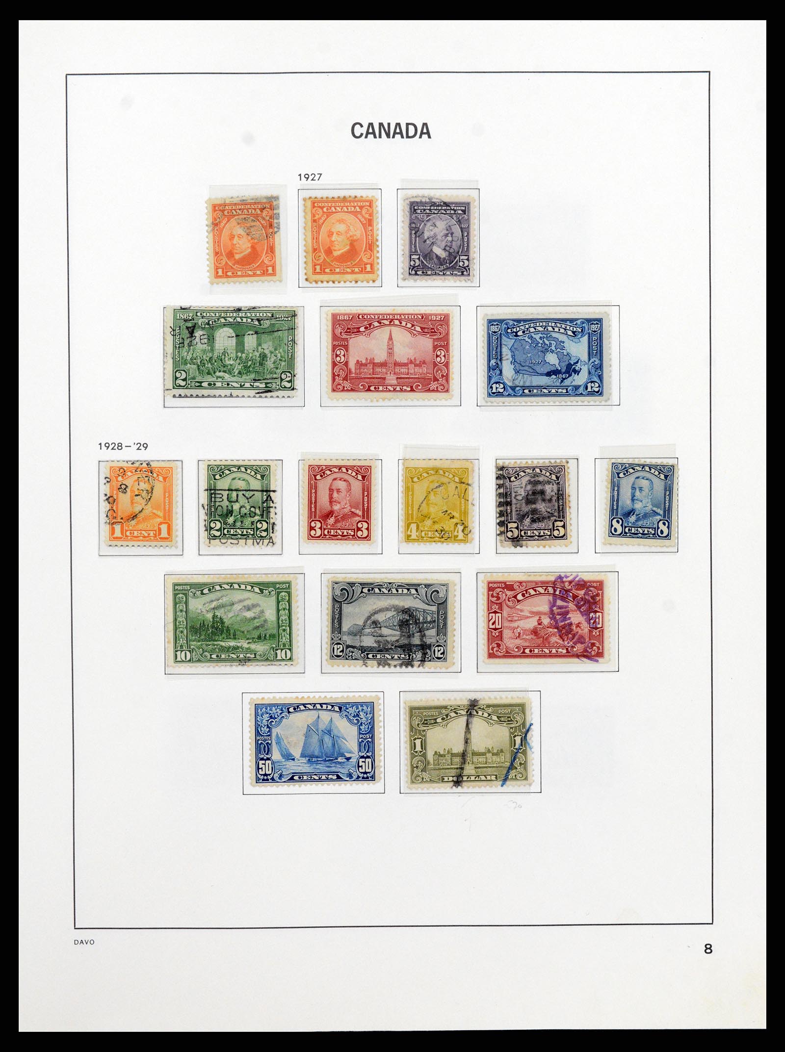 38067 010 - Postzegelverzameling 38067 Canada 1851-1983.