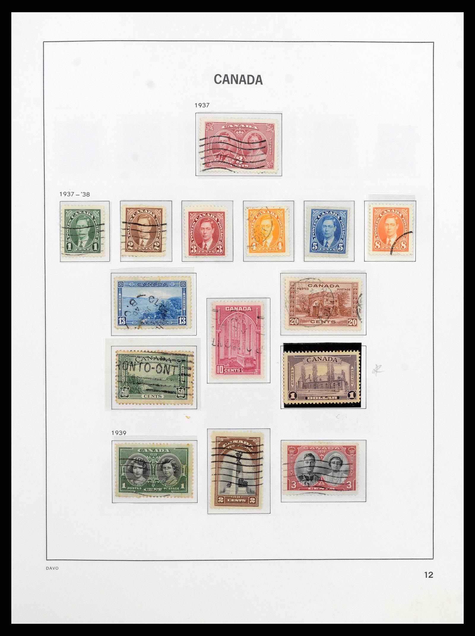38067 015 - Postzegelverzameling 38067 Canada 1851-1983.