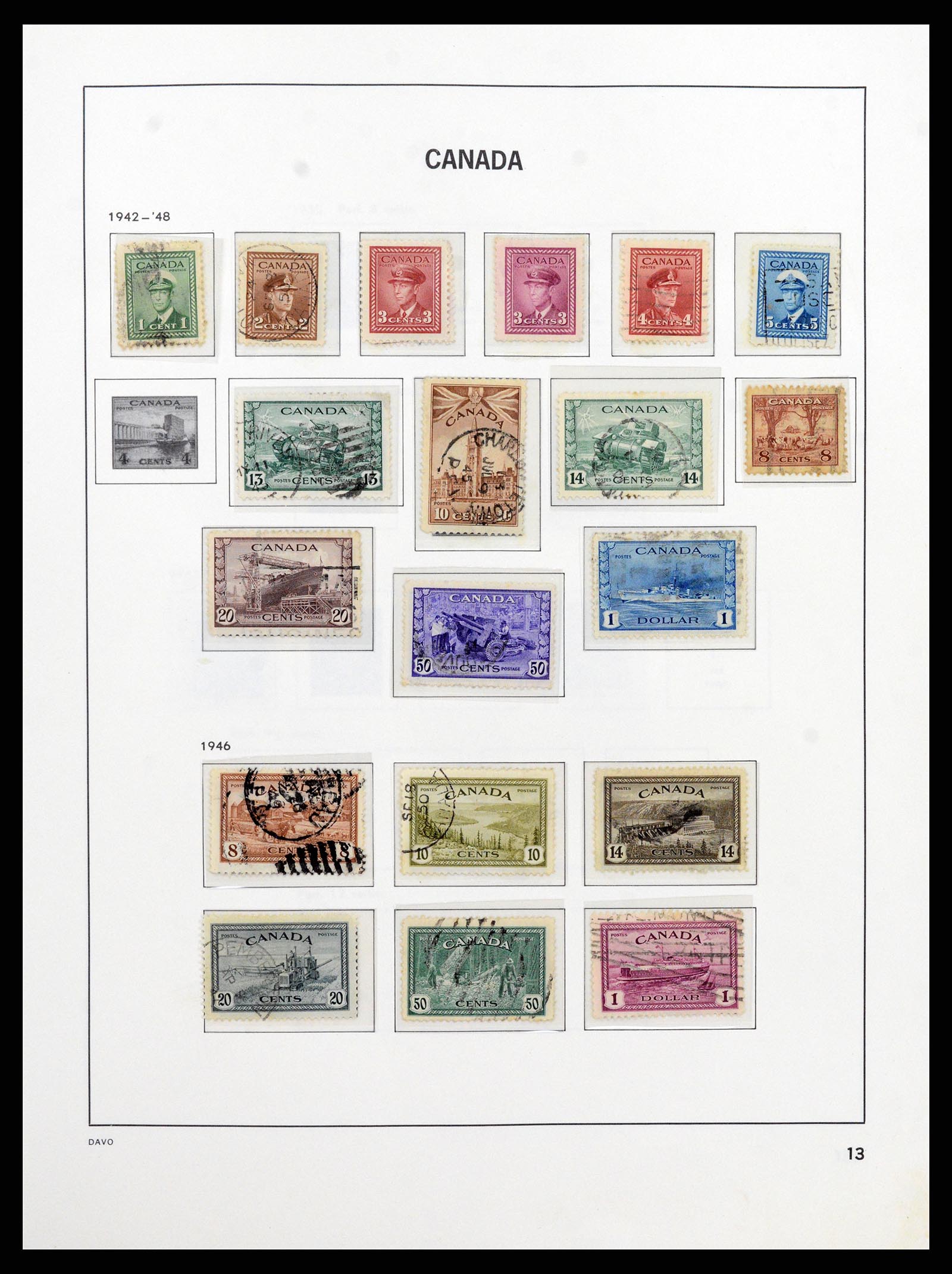 38067 016 - Postzegelverzameling 38067 Canada 1851-1983.
