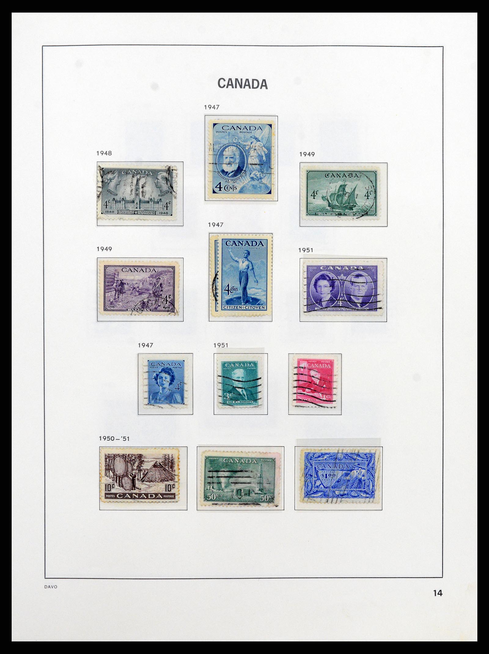 38067 018 - Postzegelverzameling 38067 Canada 1851-1983.