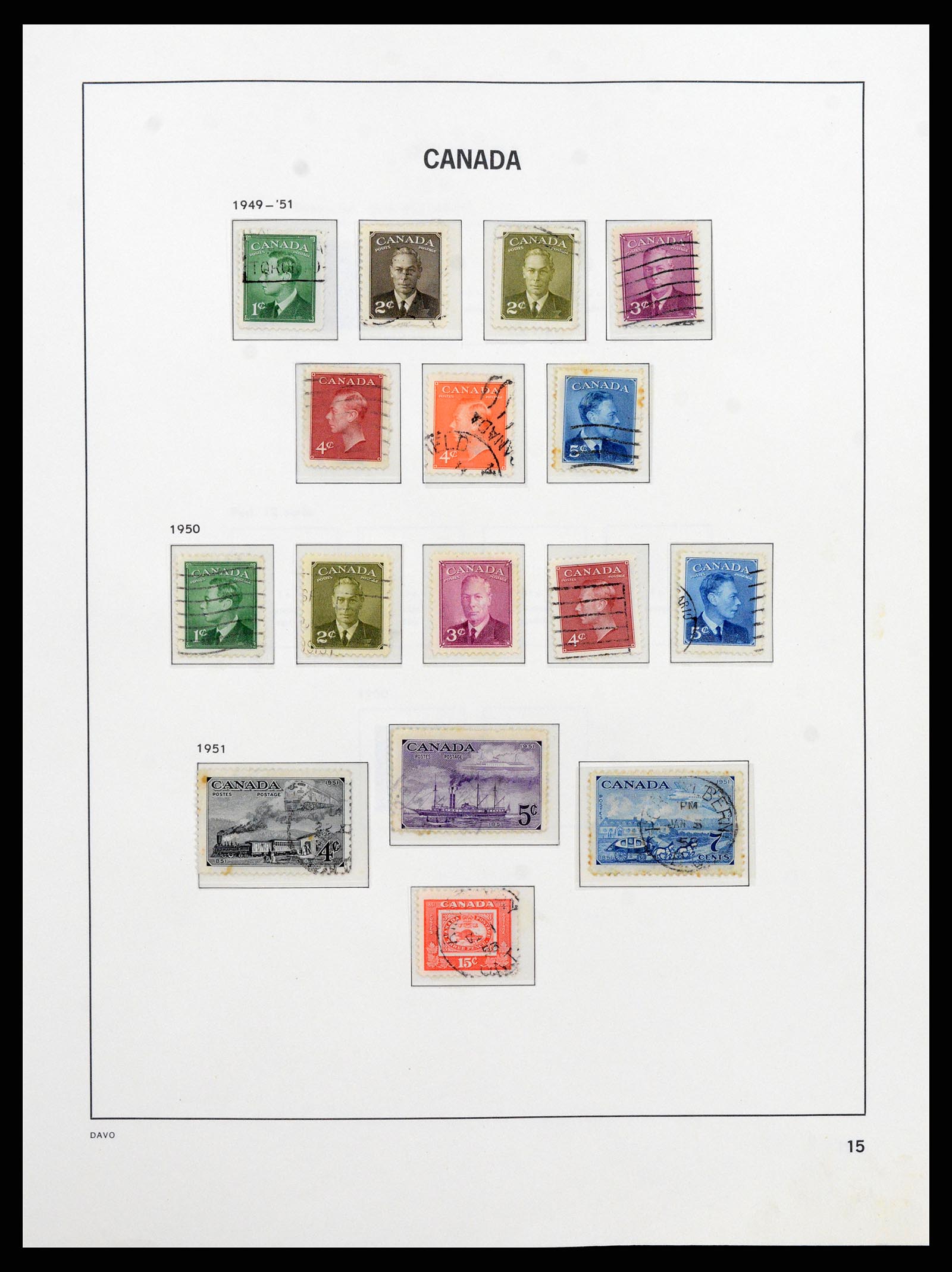 38067 019 - Postzegelverzameling 38067 Canada 1851-1983.