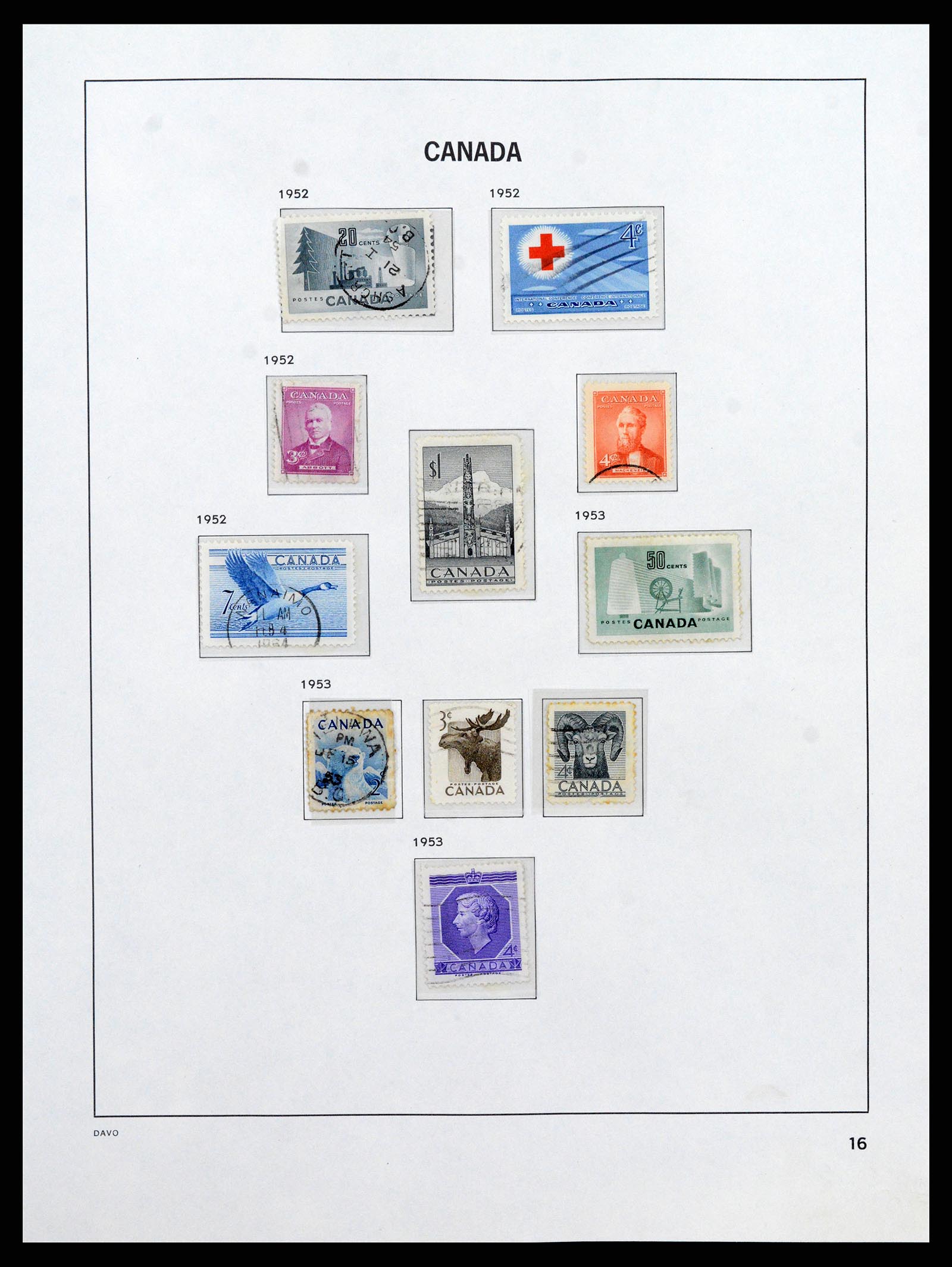 38067 020 - Postzegelverzameling 38067 Canada 1851-1983.