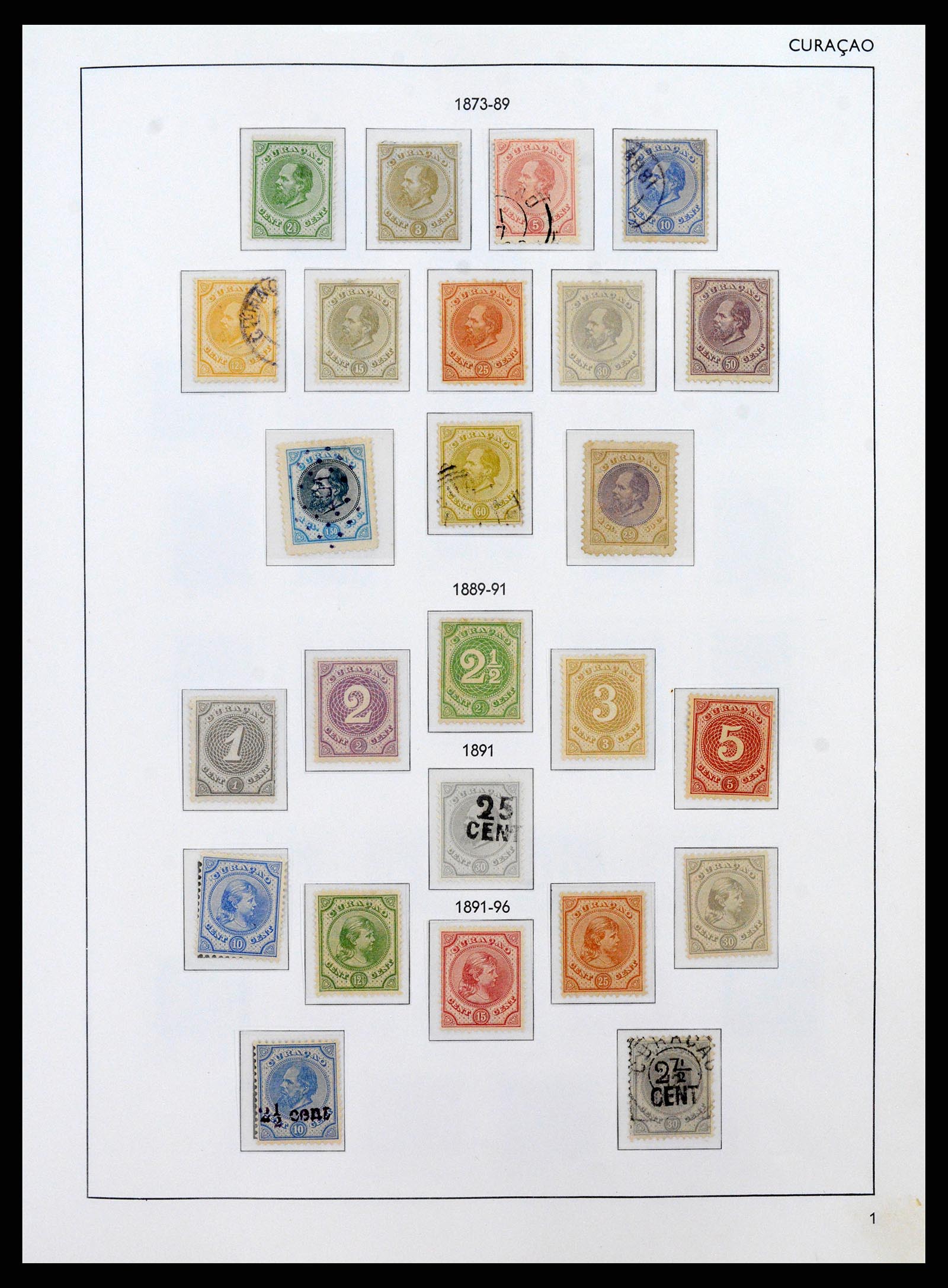 38069 0001 - Postzegelverzameling 38069 Curaçao/Antillen 1873-1988.