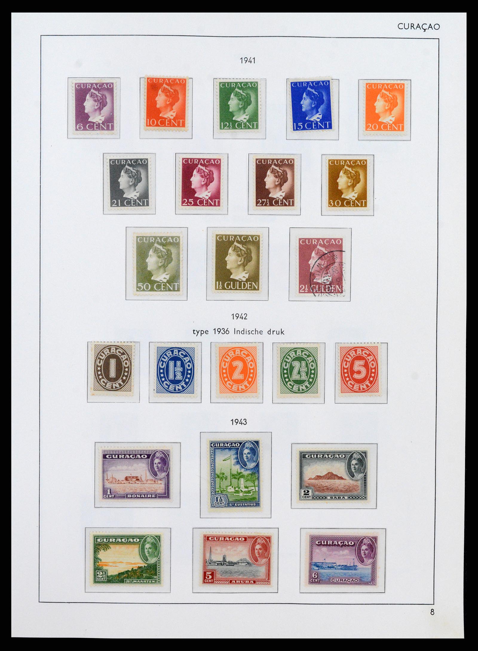 38069 0008 - Postzegelverzameling 38069 Curaçao/Antillen 1873-1988.