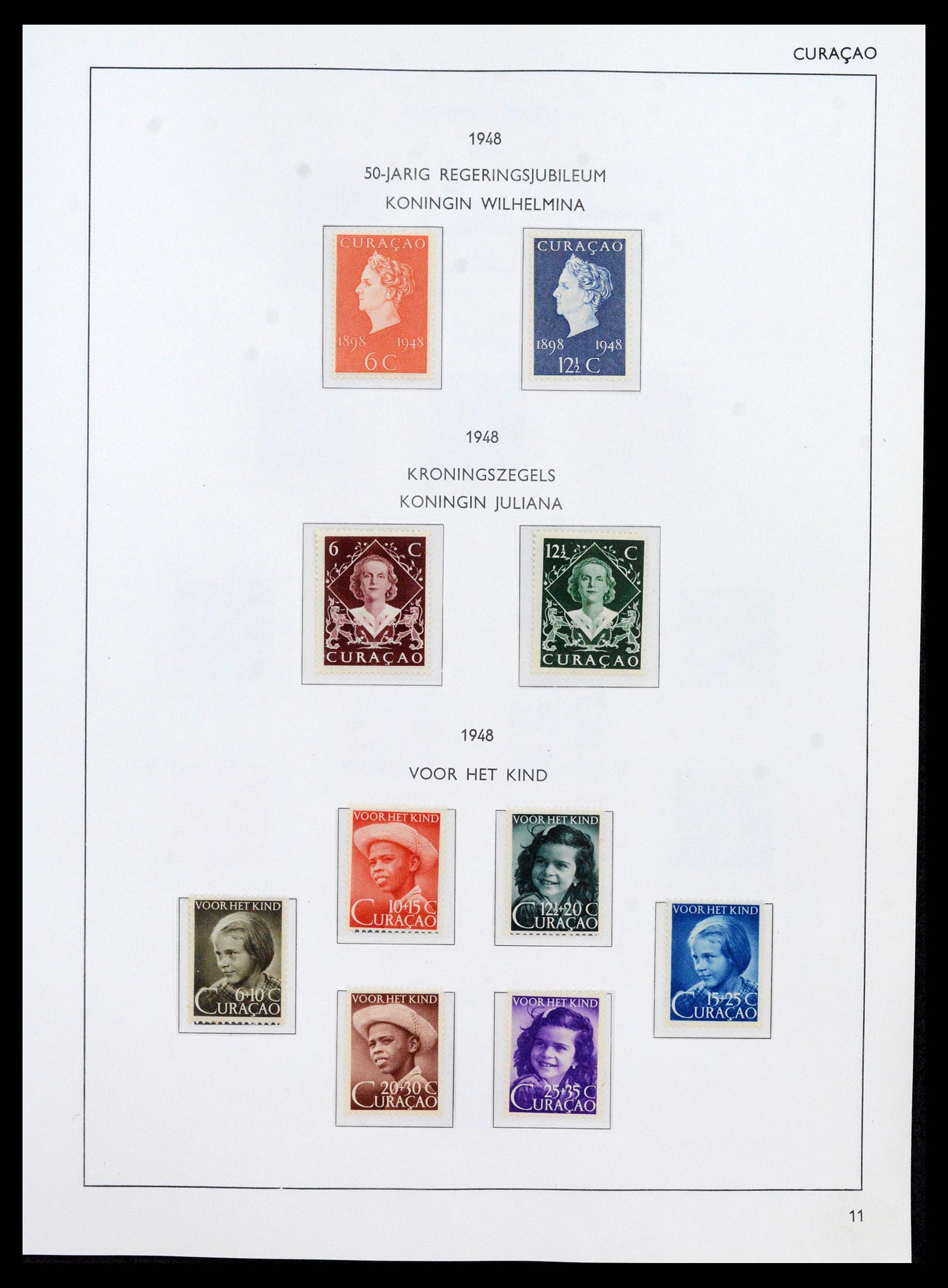 38069 0011 - Postzegelverzameling 38069 Curaçao/Antillen 1873-1988.