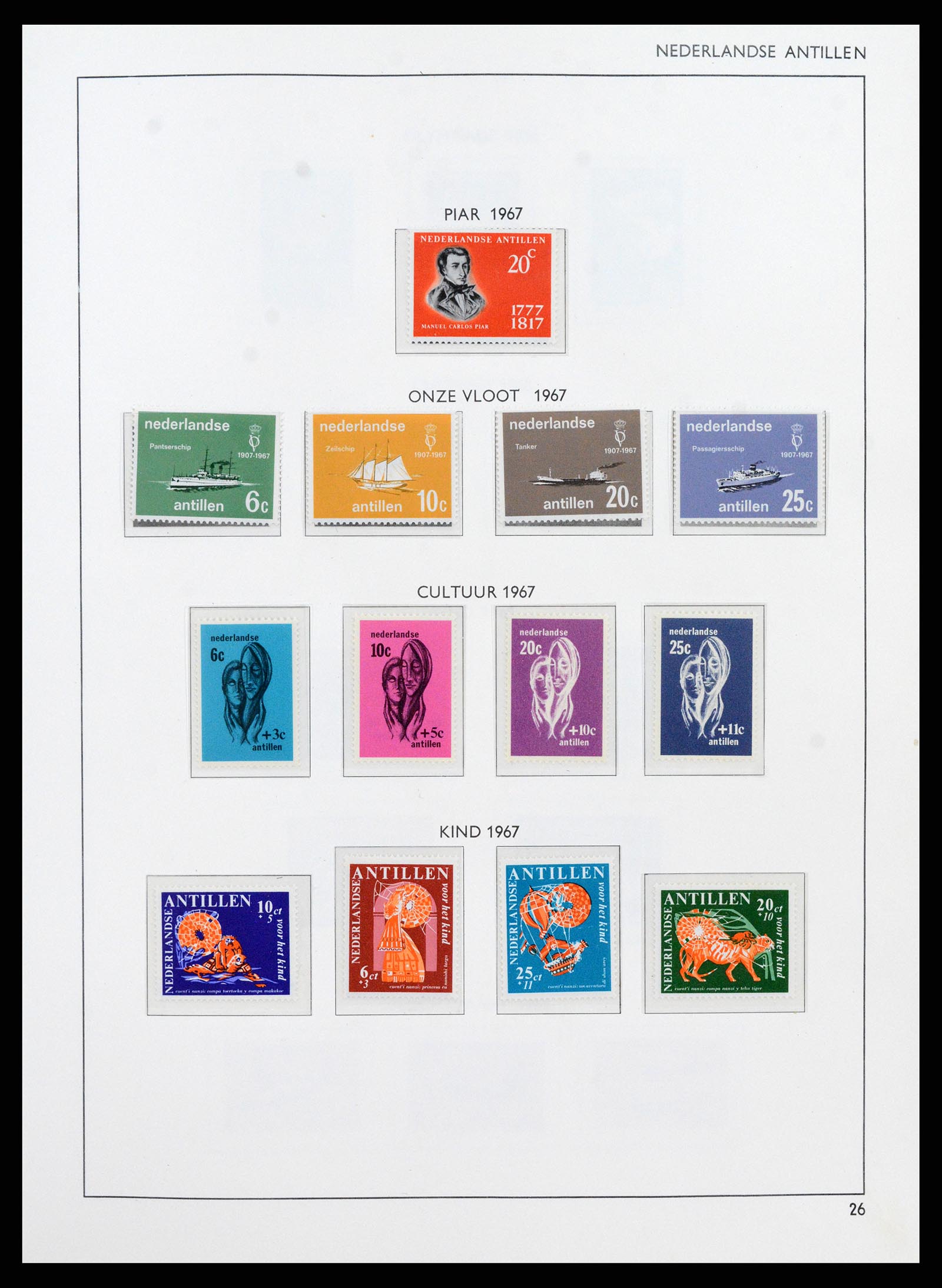 38069 0034 - Stamp collection 38069 Curaçao/Antilles 1873-1988.