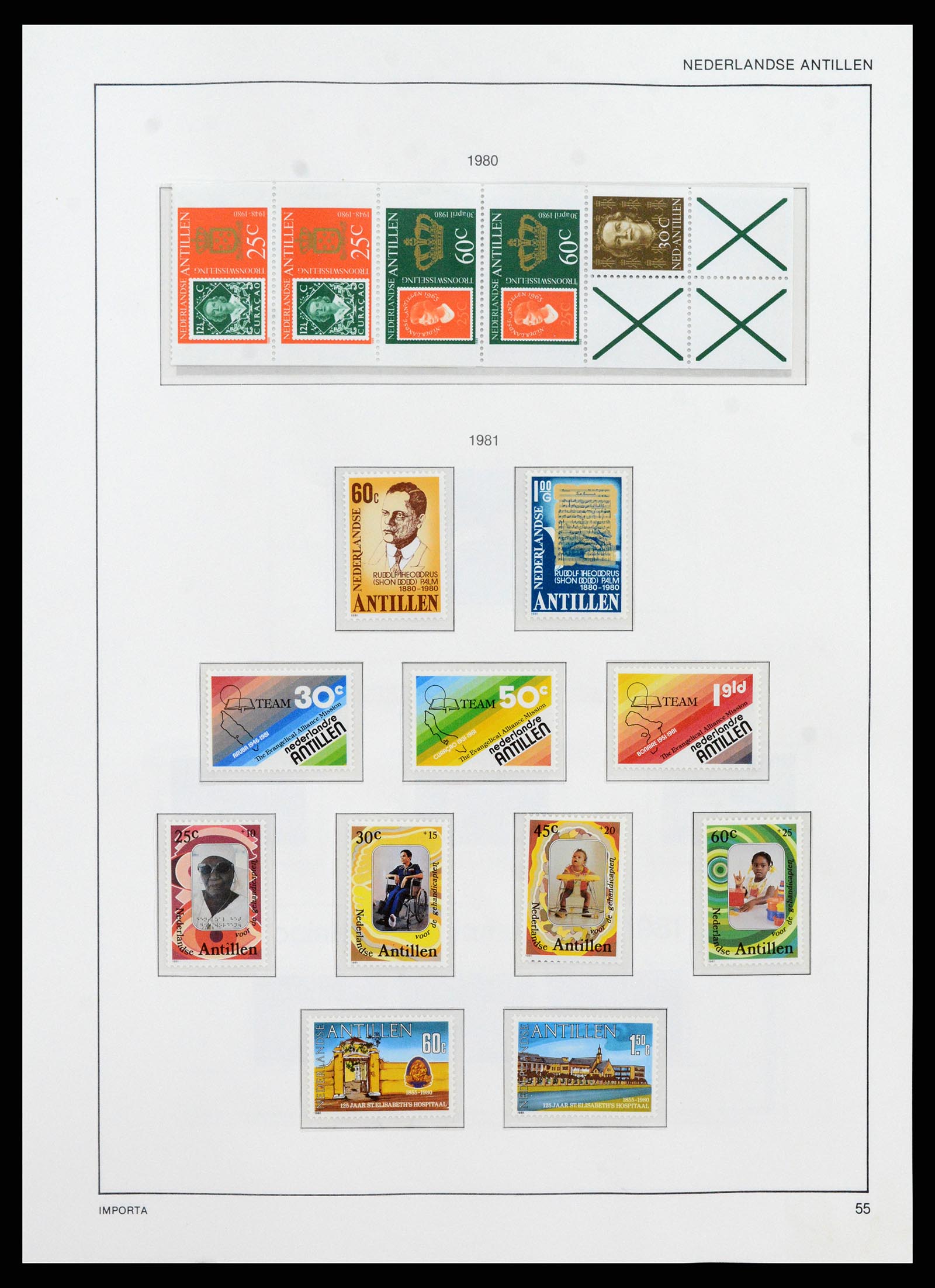 38069 0063 - Postzegelverzameling 38069 Curaçao/Antillen 1873-1988.