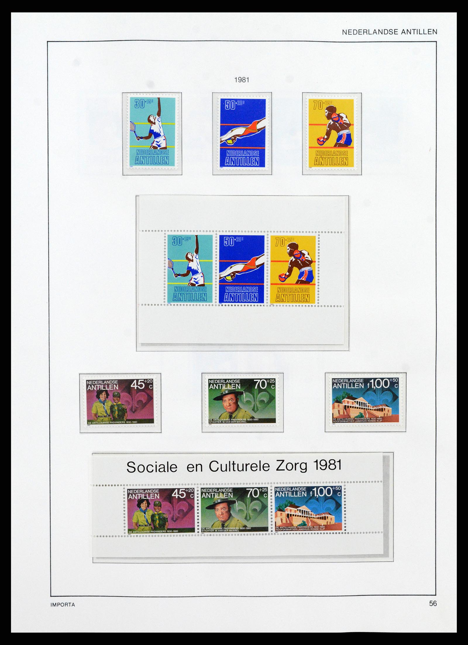 38069 0064 - Postzegelverzameling 38069 Curaçao/Antillen 1873-1988.