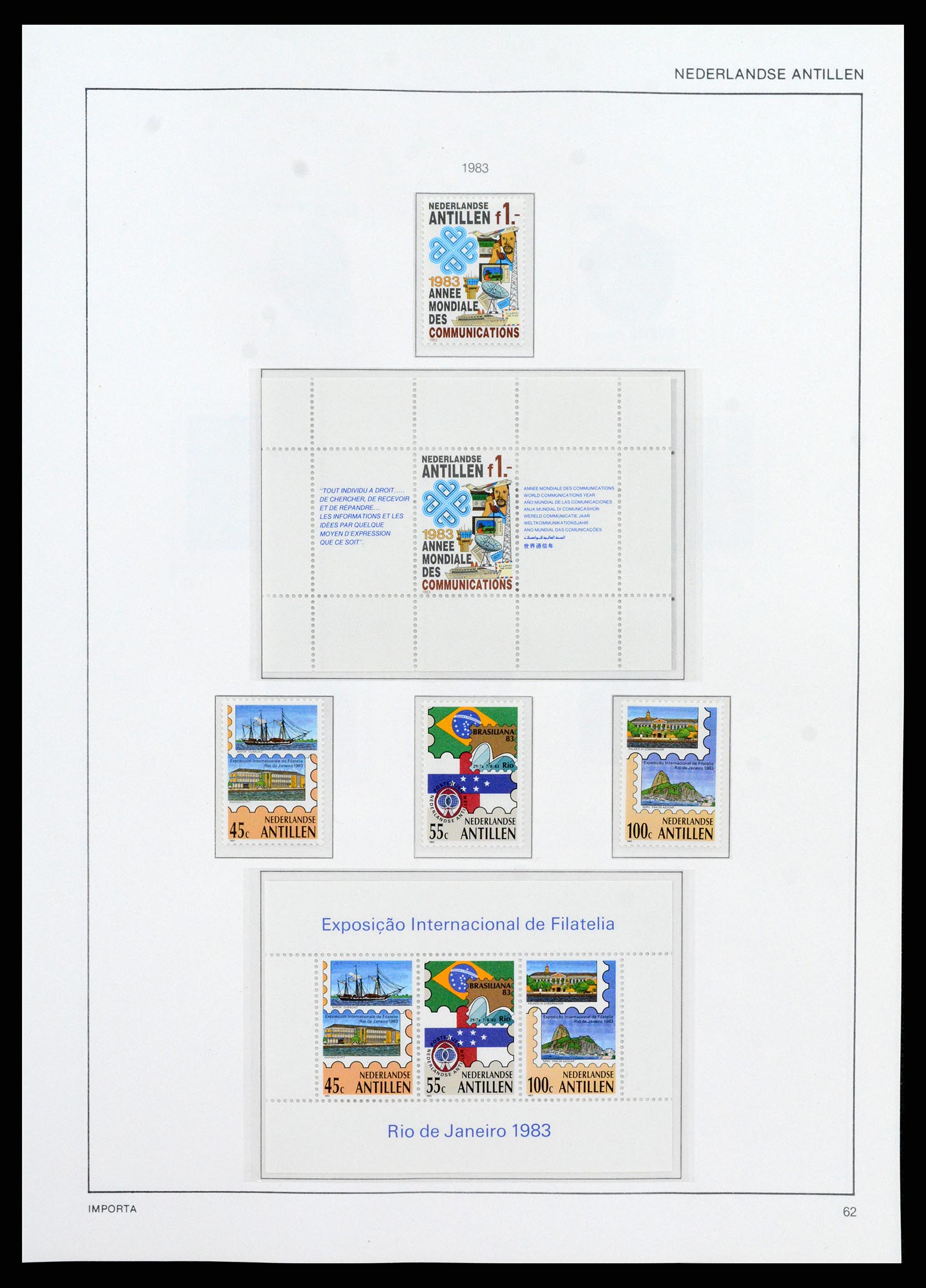 38069 0070 - Postzegelverzameling 38069 Curaçao/Antillen 1873-1988.