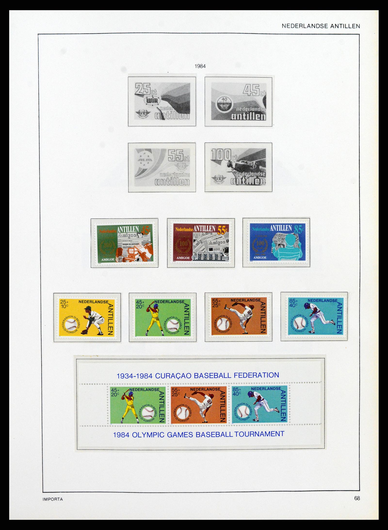 38069 0073 - Postzegelverzameling 38069 Curaçao/Antillen 1873-1988.