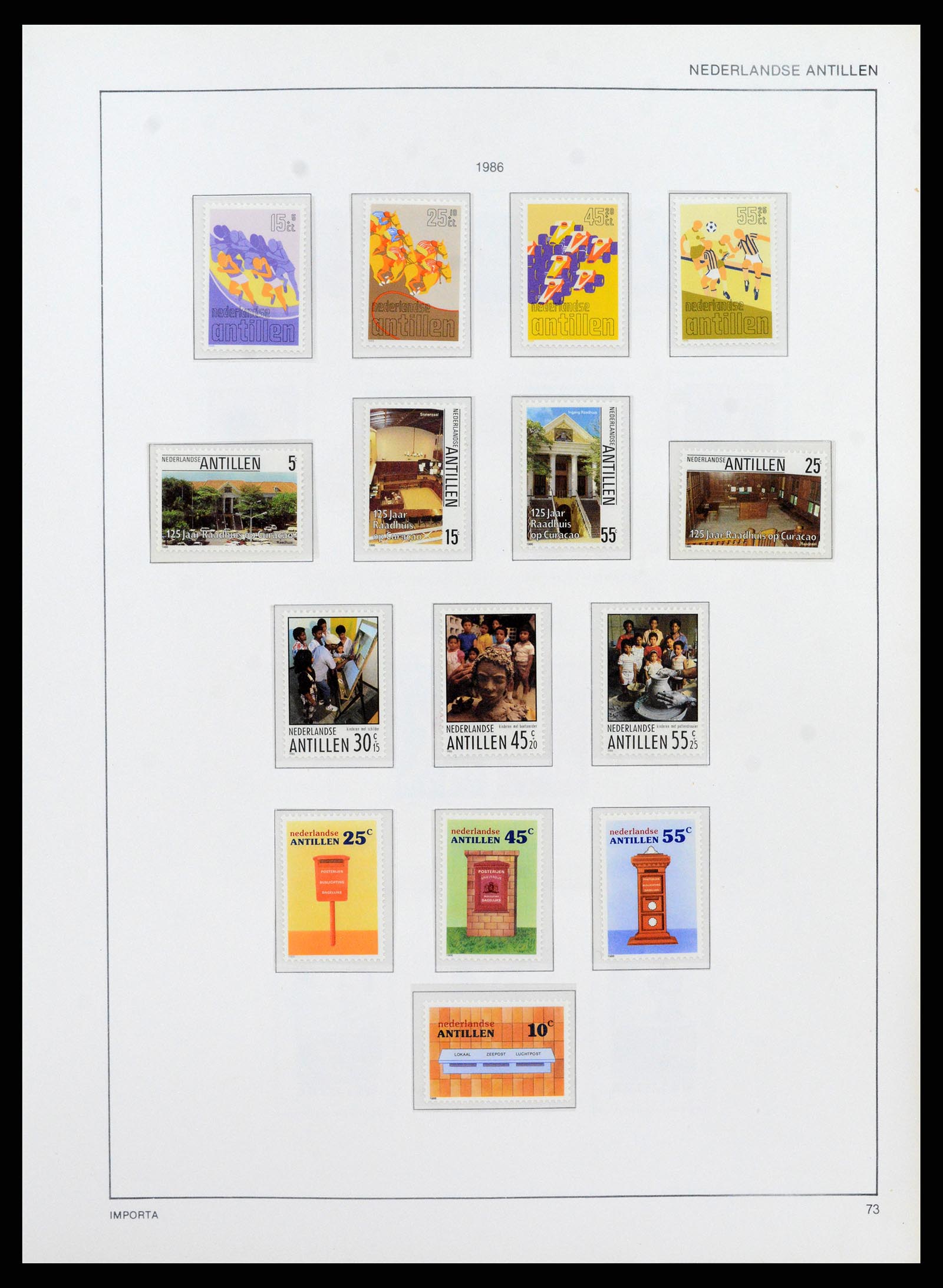 38069 0078 - Postzegelverzameling 38069 Curaçao/Antillen 1873-1988.