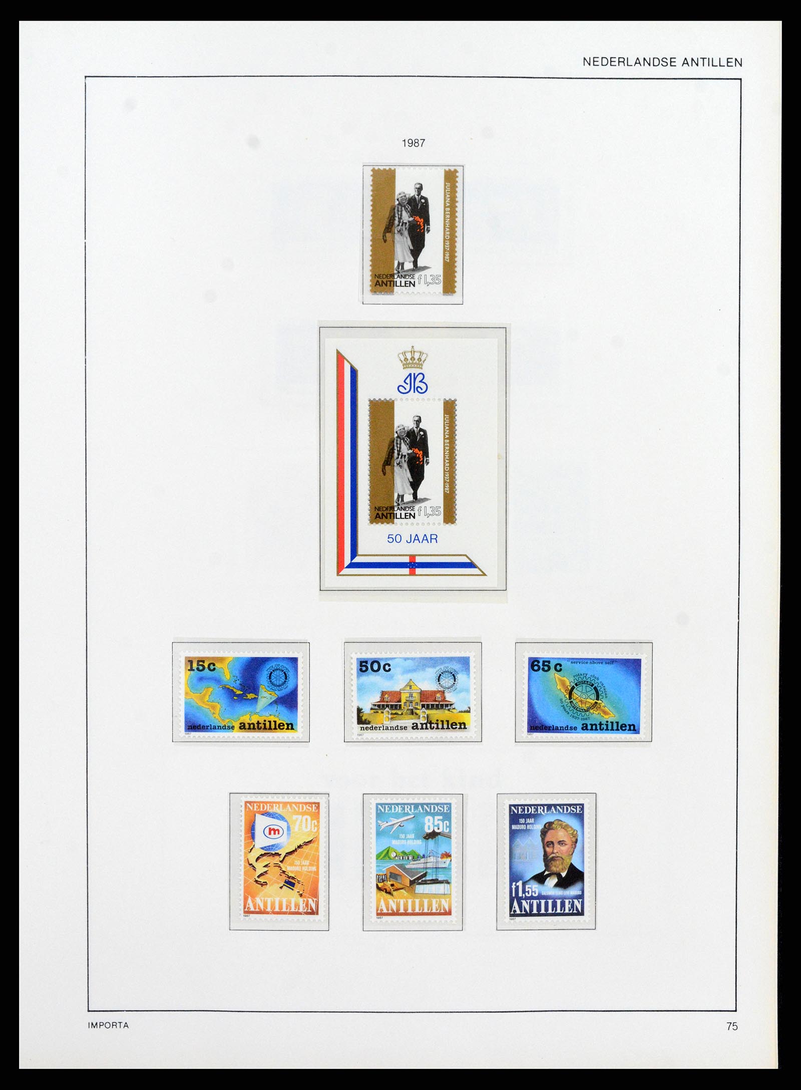 38069 0080 - Postzegelverzameling 38069 Curaçao/Antillen 1873-1988.