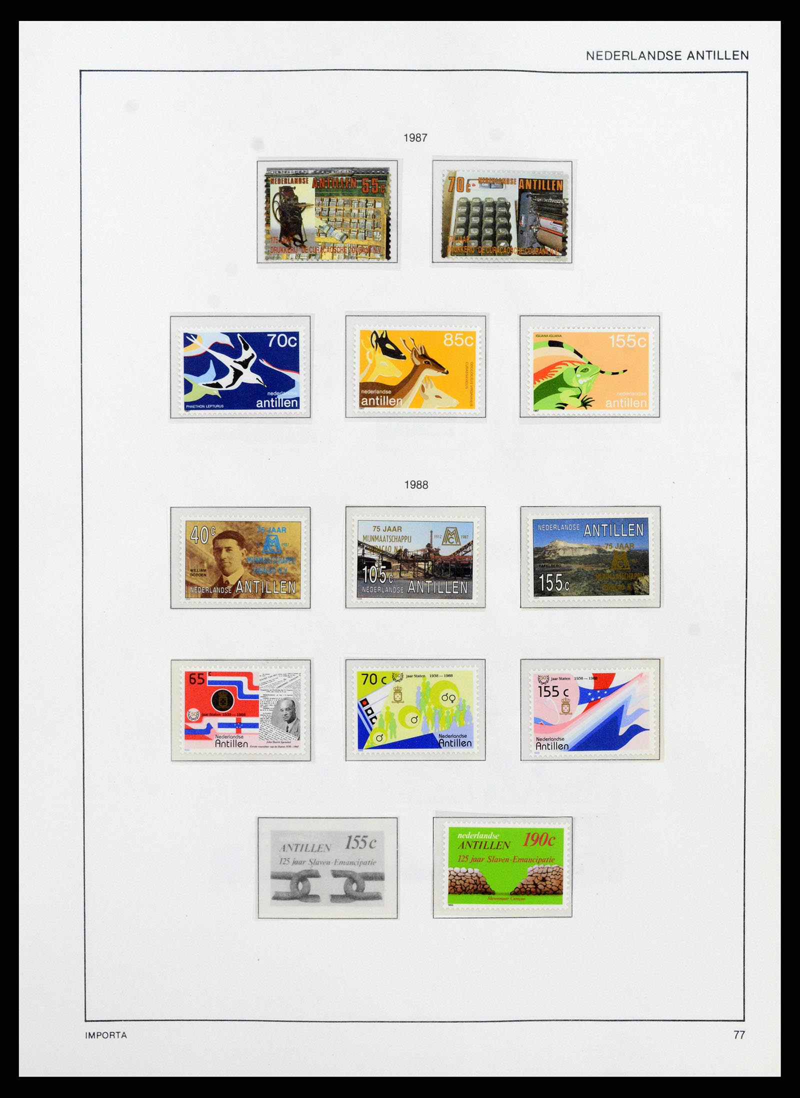 38069 0082 - Postzegelverzameling 38069 Curaçao/Antillen 1873-1988.