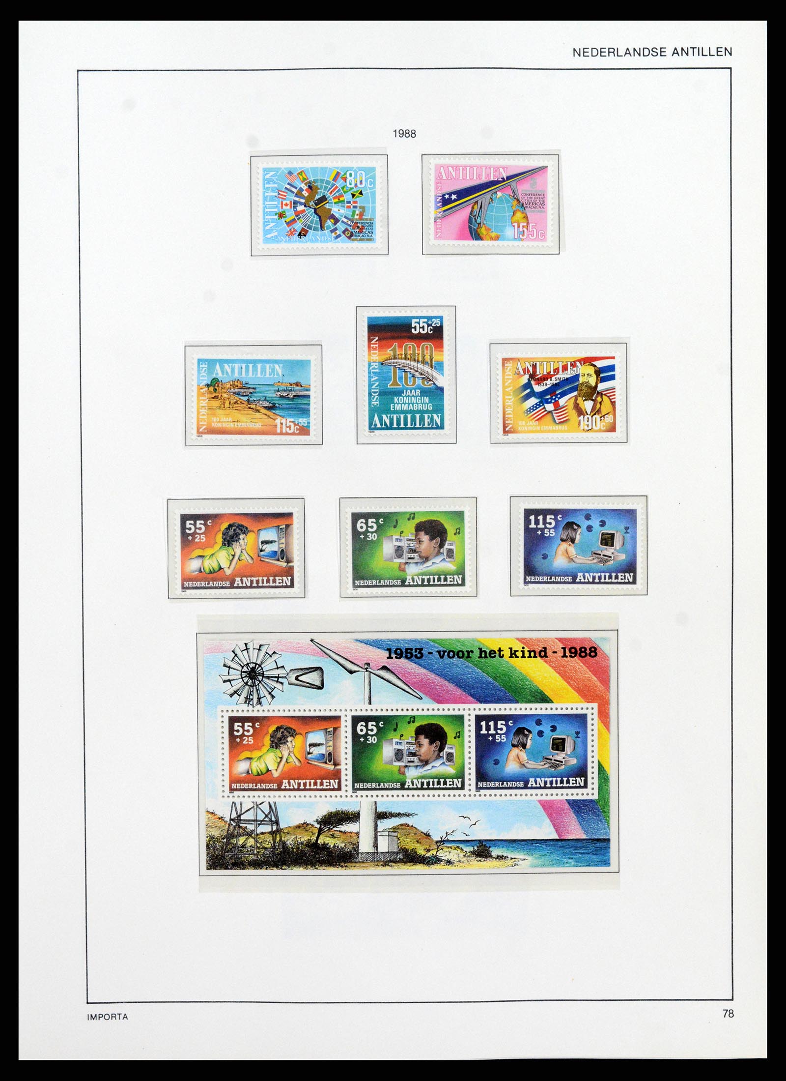 38069 0083 - Postzegelverzameling 38069 Curaçao/Antillen 1873-1988.