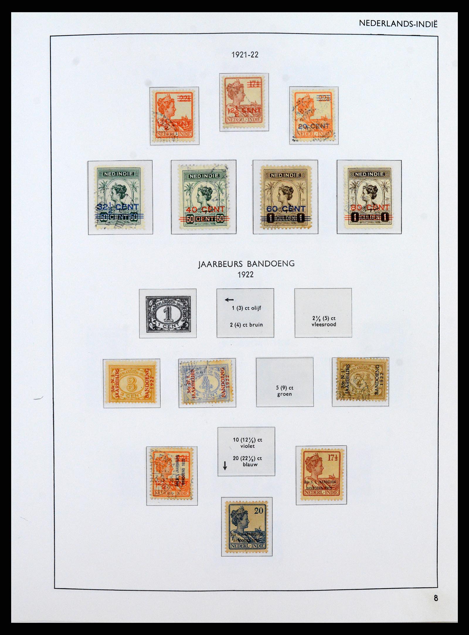 38071 0008 - Postzegelverzameling 38071 Nederlandse gebieden 1864-1960.
