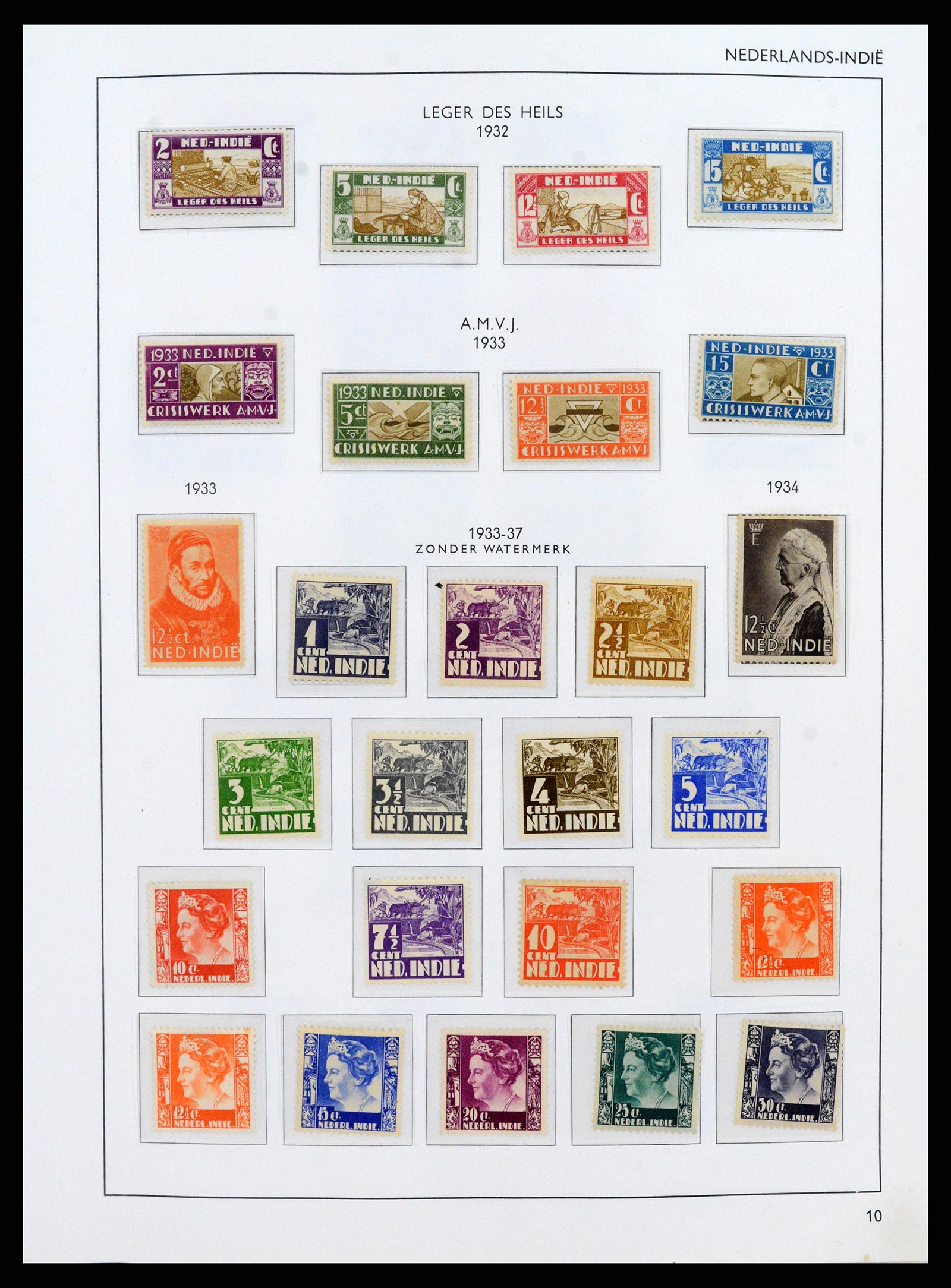 38071 0010 - Postzegelverzameling 38071 Nederlandse gebieden 1864-1960.