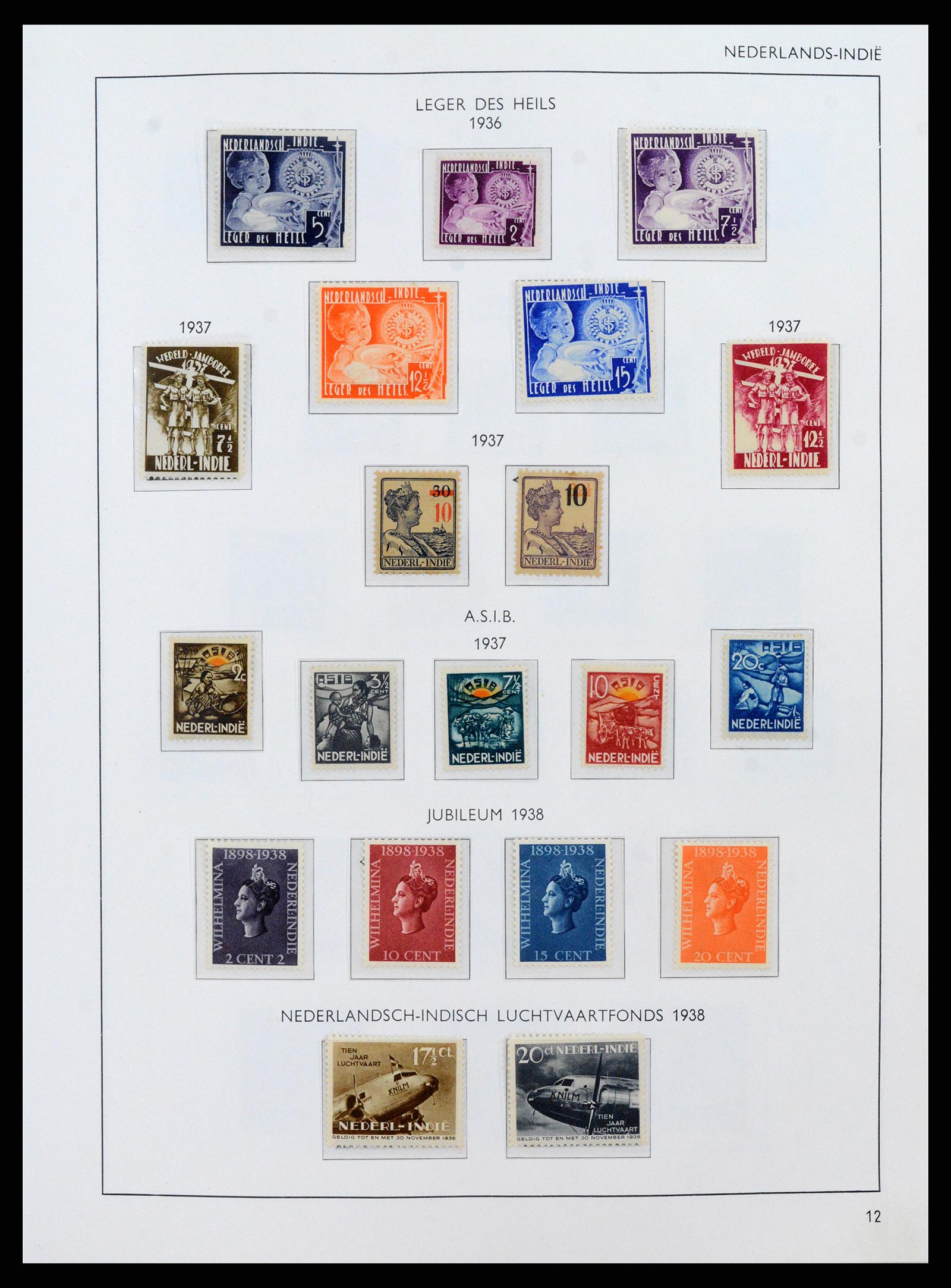 38071 0012 - Postzegelverzameling 38071 Nederlandse gebieden 1864-1960.