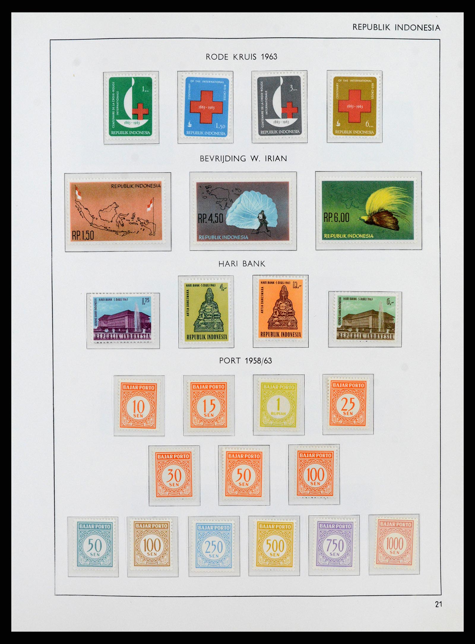 38071 0048 - Postzegelverzameling 38071 Nederlandse gebieden 1864-1960.
