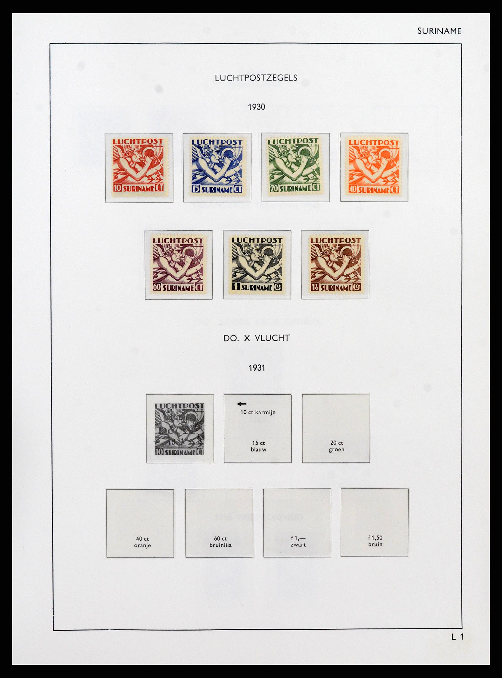 38071 0111 - Postzegelverzameling 38071 Nederlandse gebieden 1864-1960.
