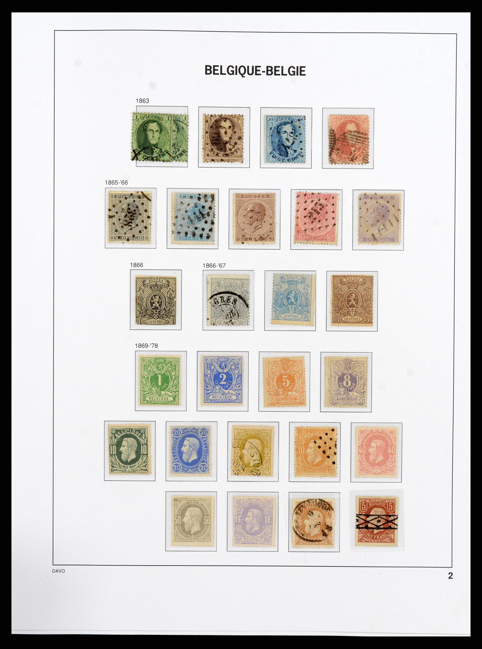 38073 002 - Postzegelverzameling 38073 België 1849-1950.