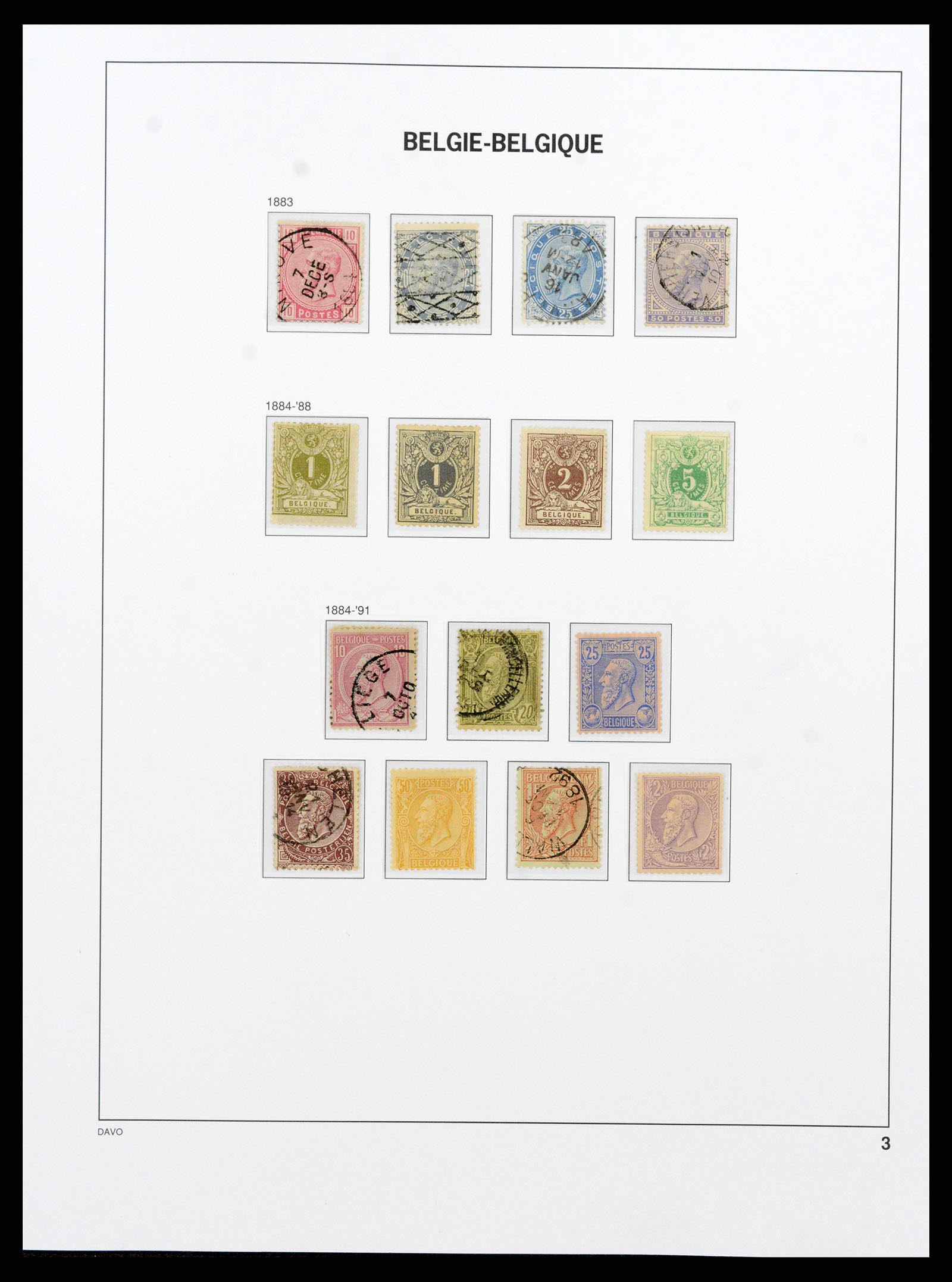 38073 003 - Postzegelverzameling 38073 België 1849-1950.