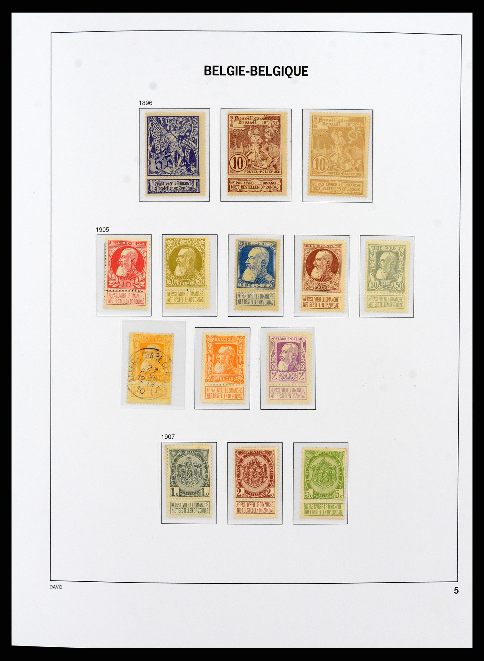 38073 005 - Postzegelverzameling 38073 België 1849-1950.
