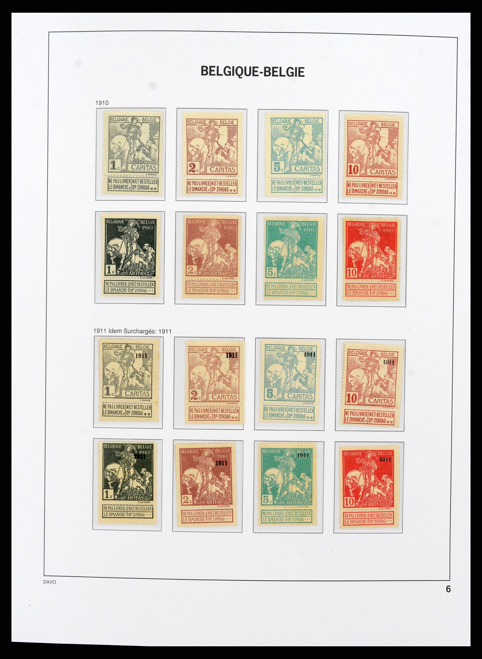38073 006 - Postzegelverzameling 38073 België 1849-1950.