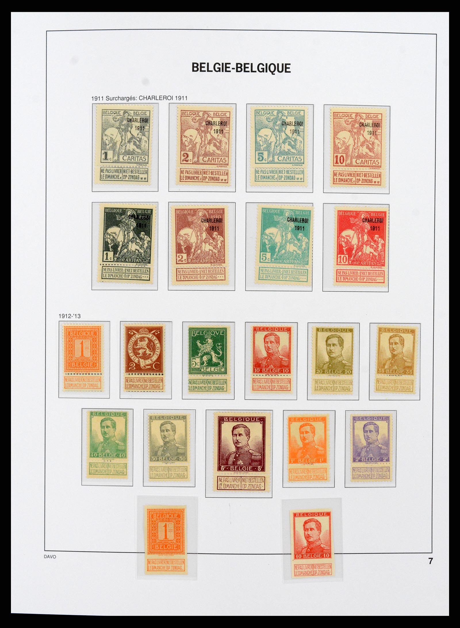 38073 007 - Stamp collection 38073 Belgium 1849-1950.