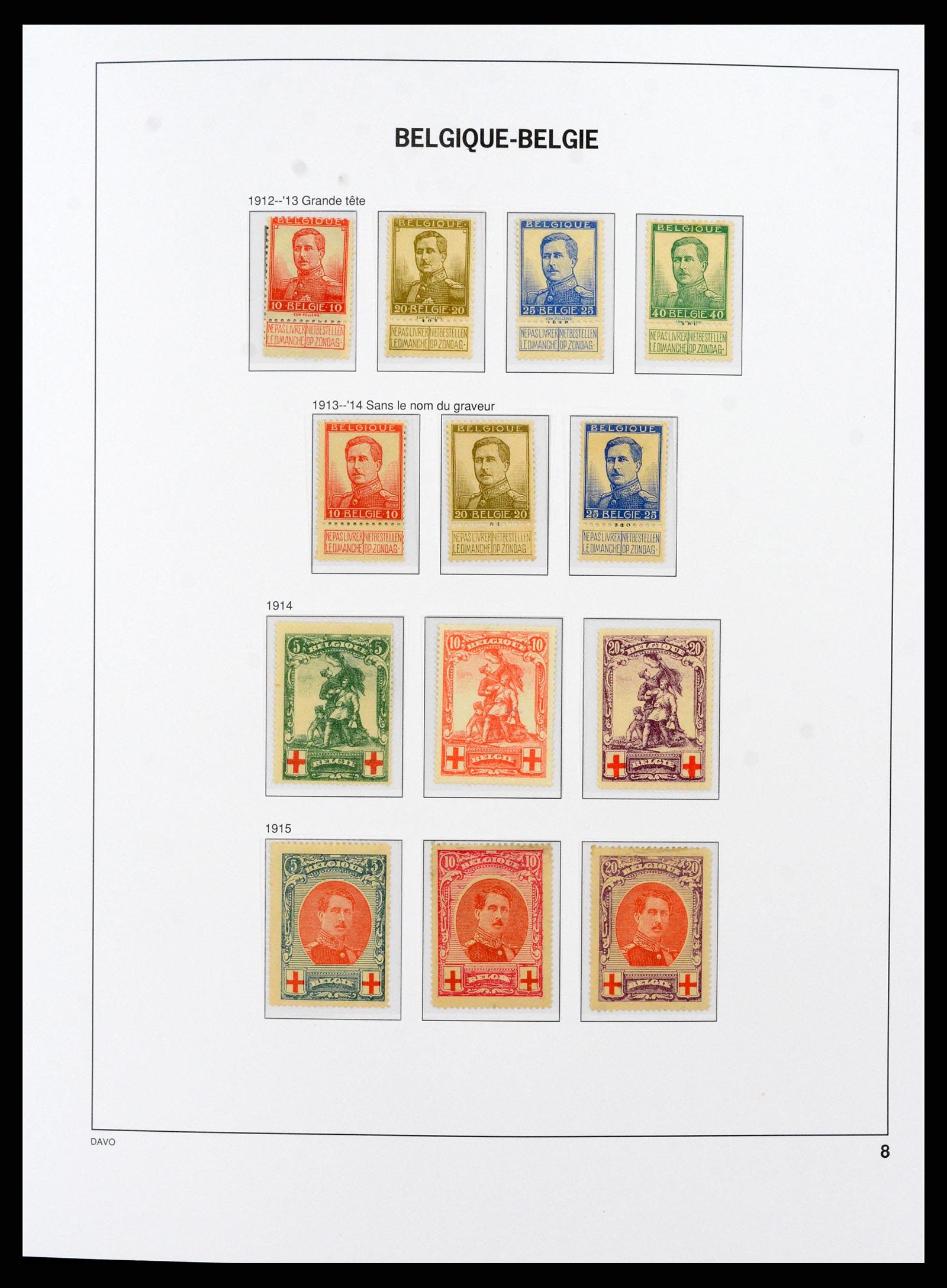 38073 008 - Postzegelverzameling 38073 België 1849-1950.