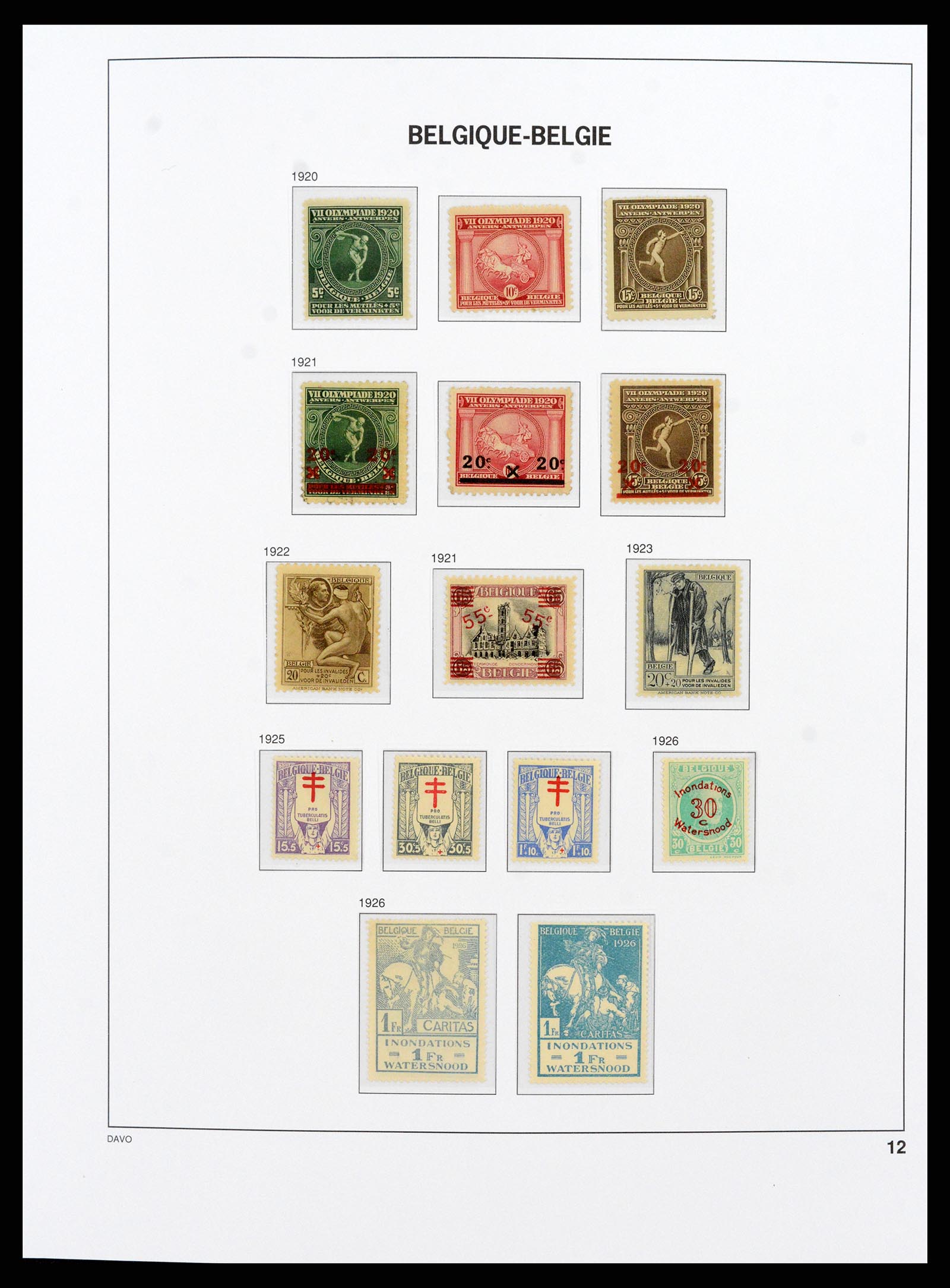 38073 010 - Postzegelverzameling 38073 België 1849-1950.