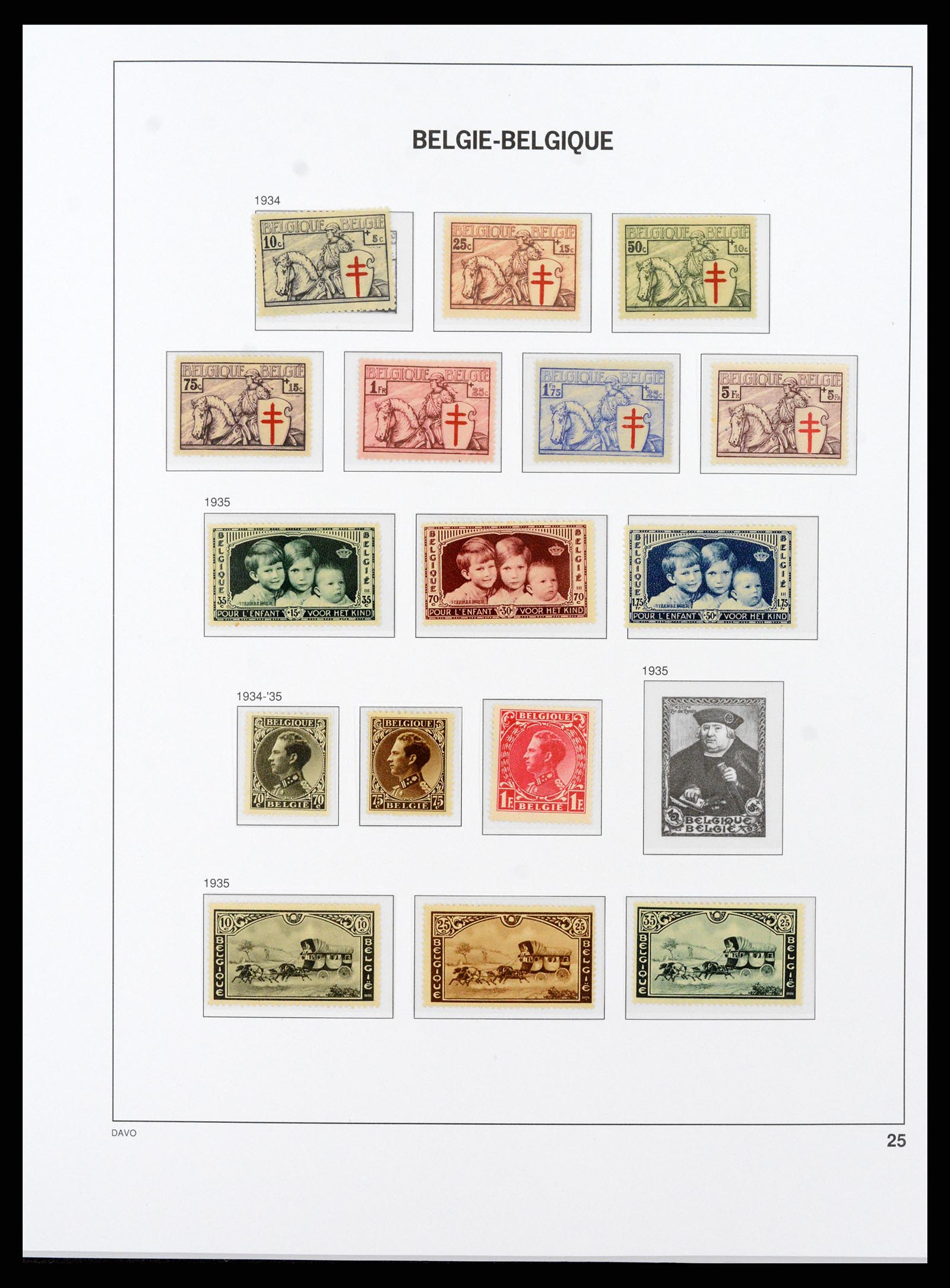 38073 021 - Postzegelverzameling 38073 België 1849-1950.