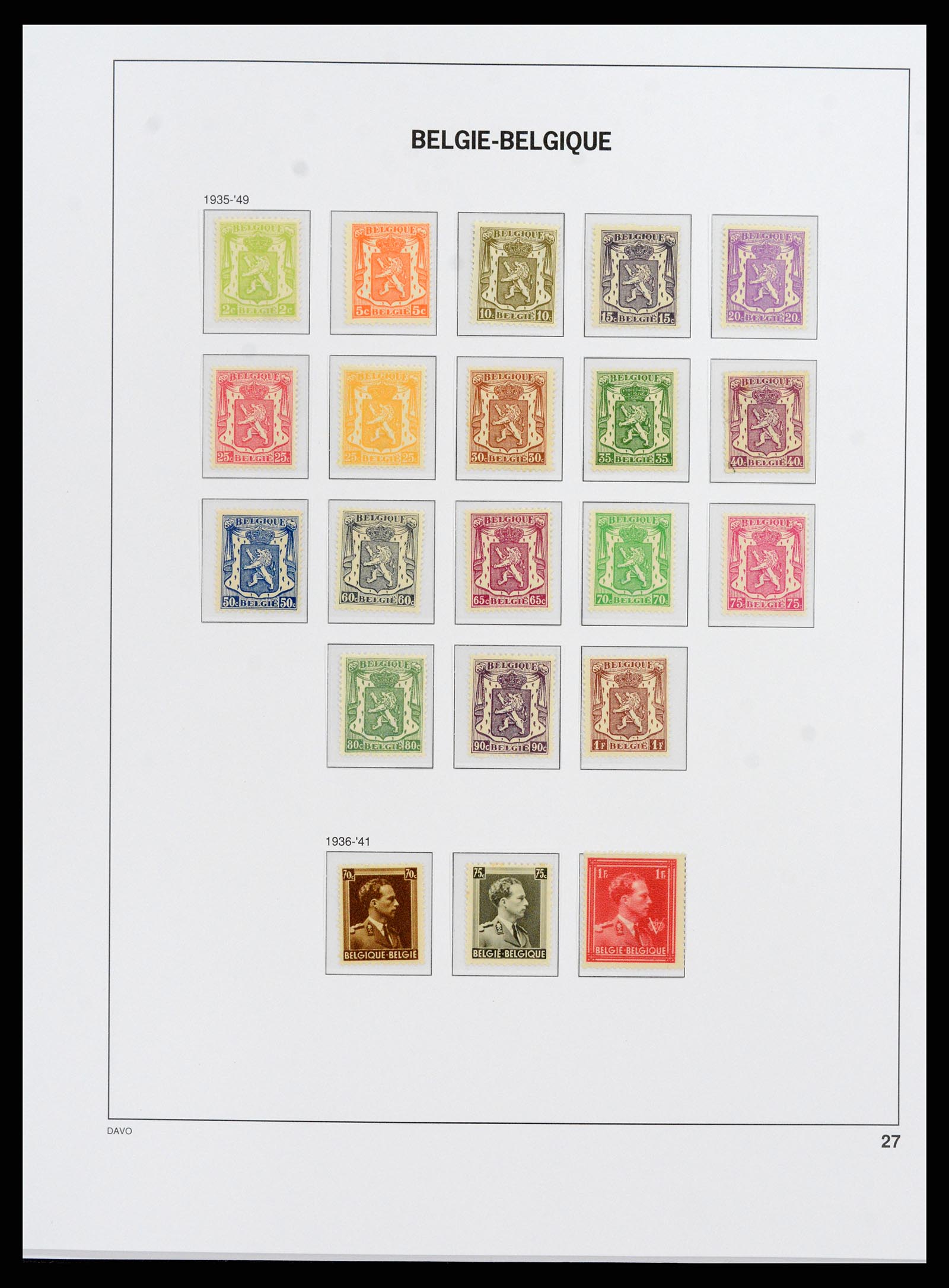38073 022 - Postzegelverzameling 38073 België 1849-1950.
