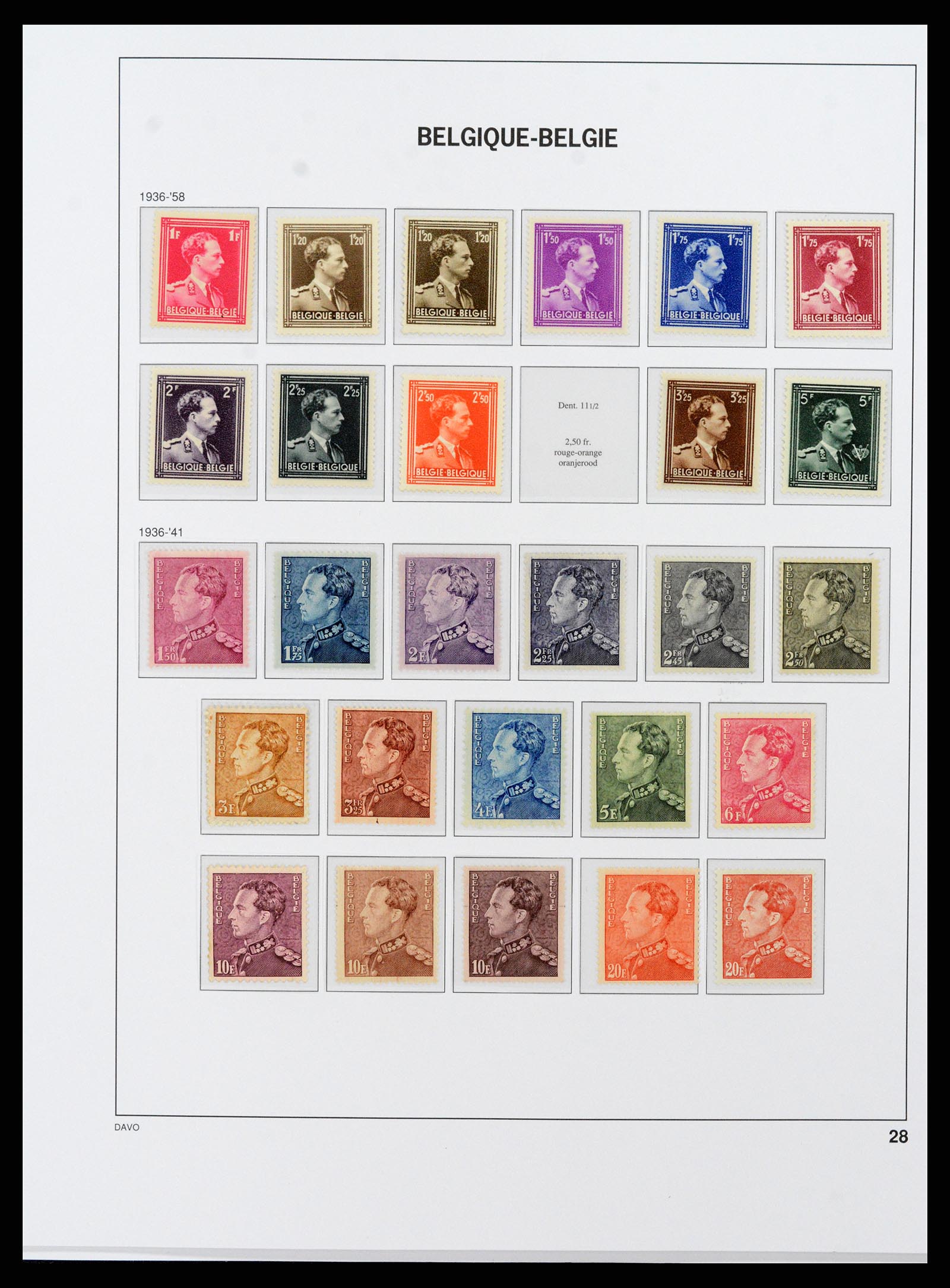 38073 023 - Postzegelverzameling 38073 België 1849-1950.