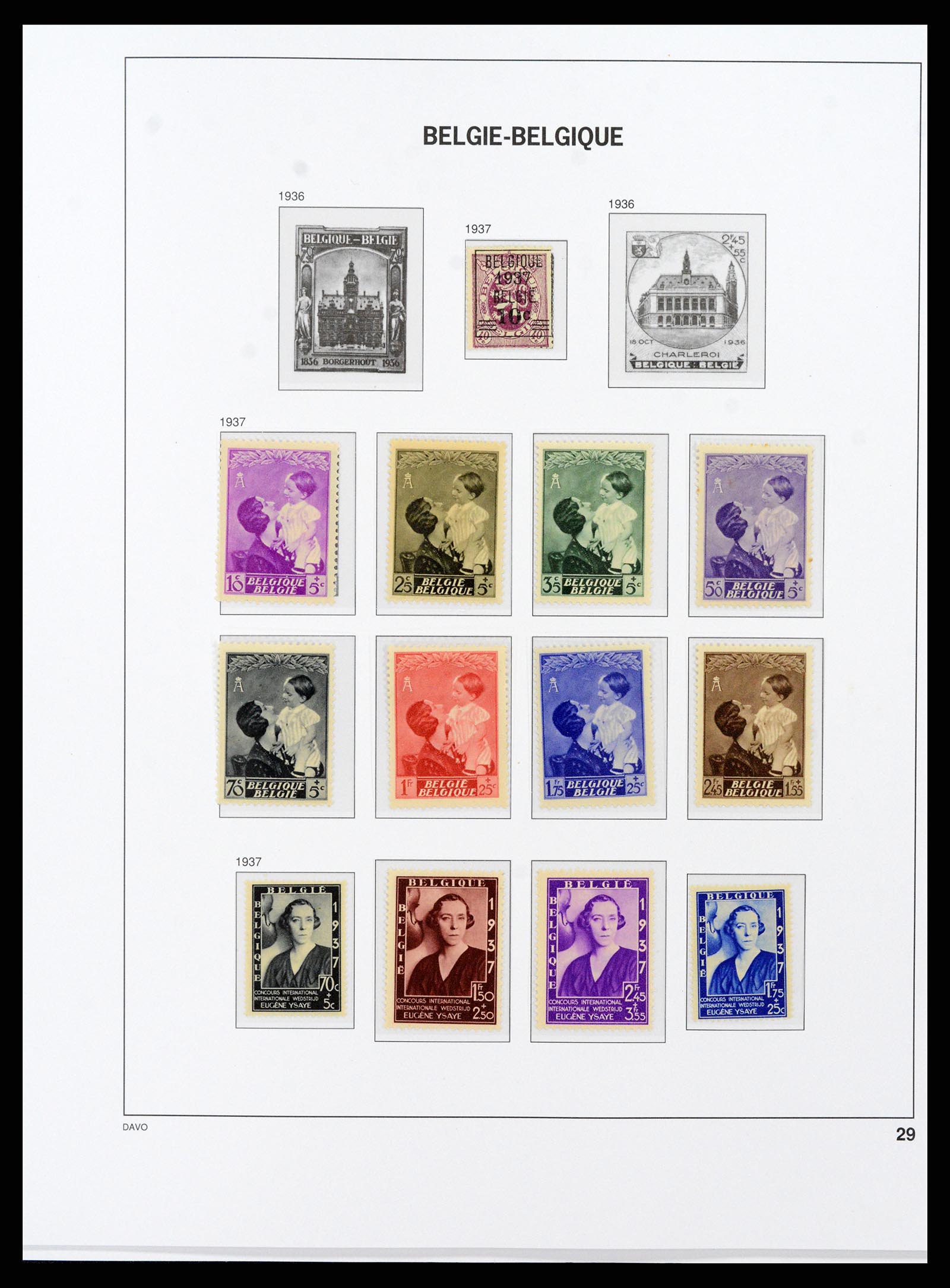 38073 024 - Postzegelverzameling 38073 België 1849-1950.