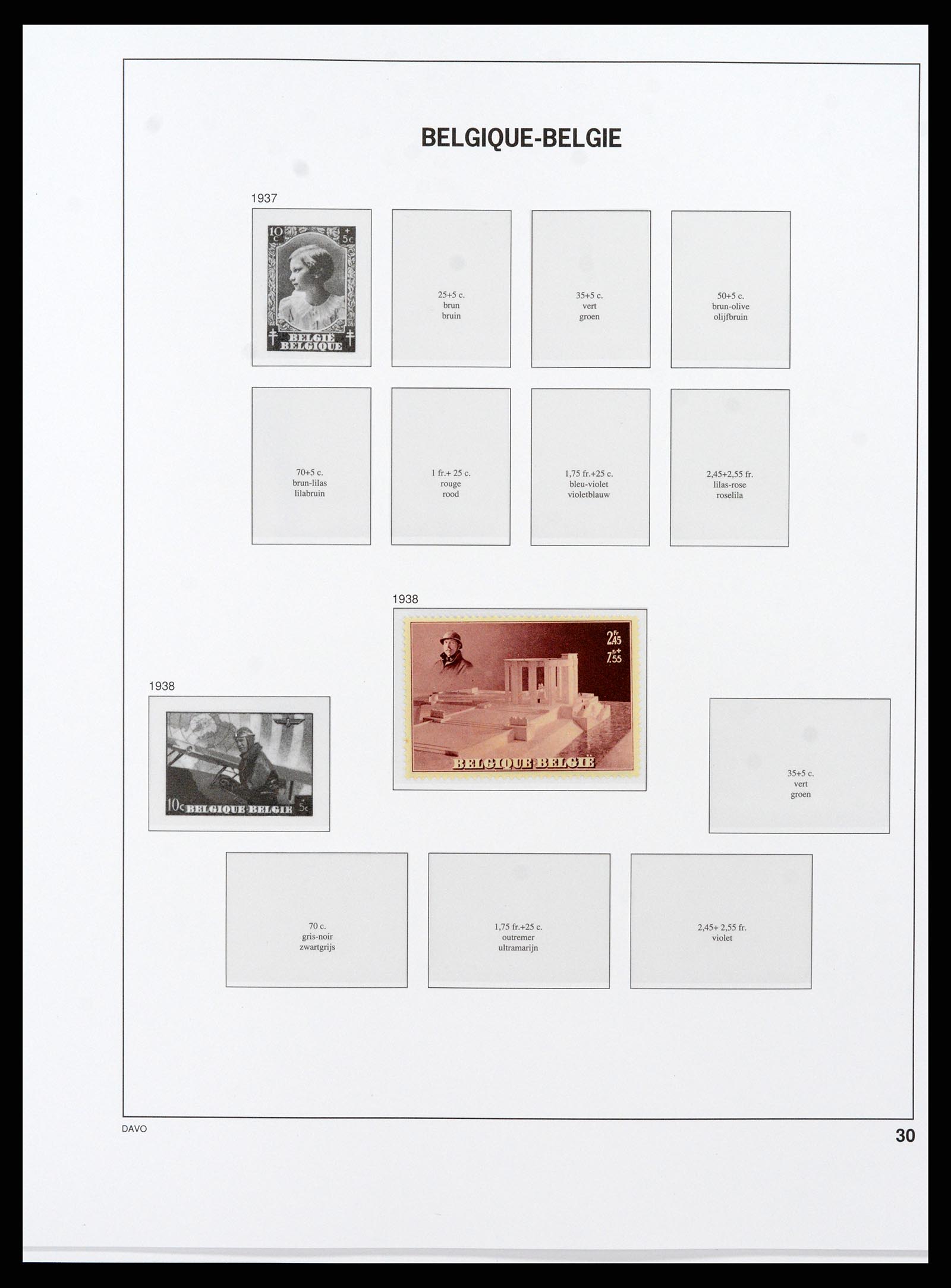 38073 025 - Postzegelverzameling 38073 België 1849-1950.