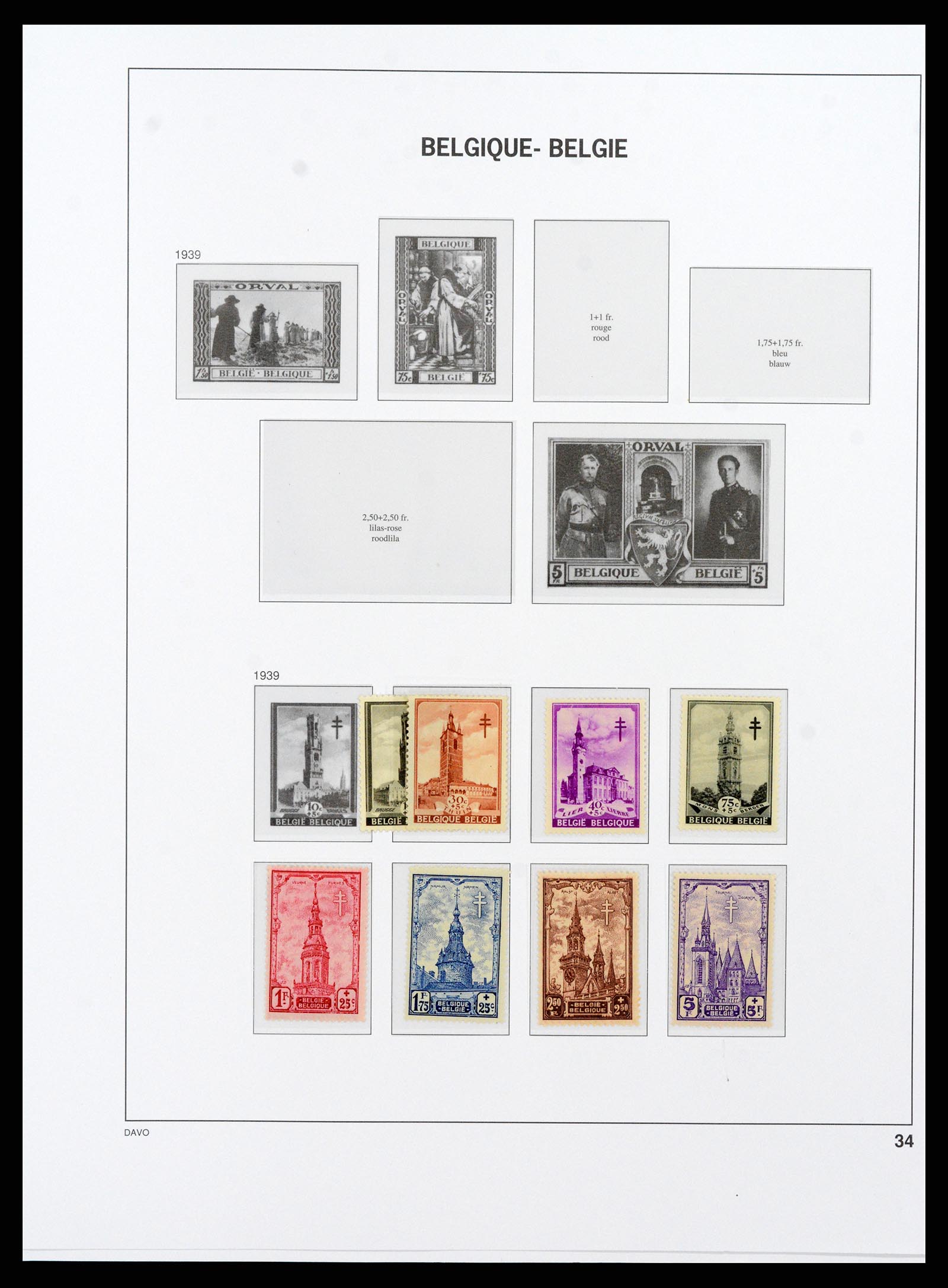 38073 027 - Postzegelverzameling 38073 België 1849-1950.